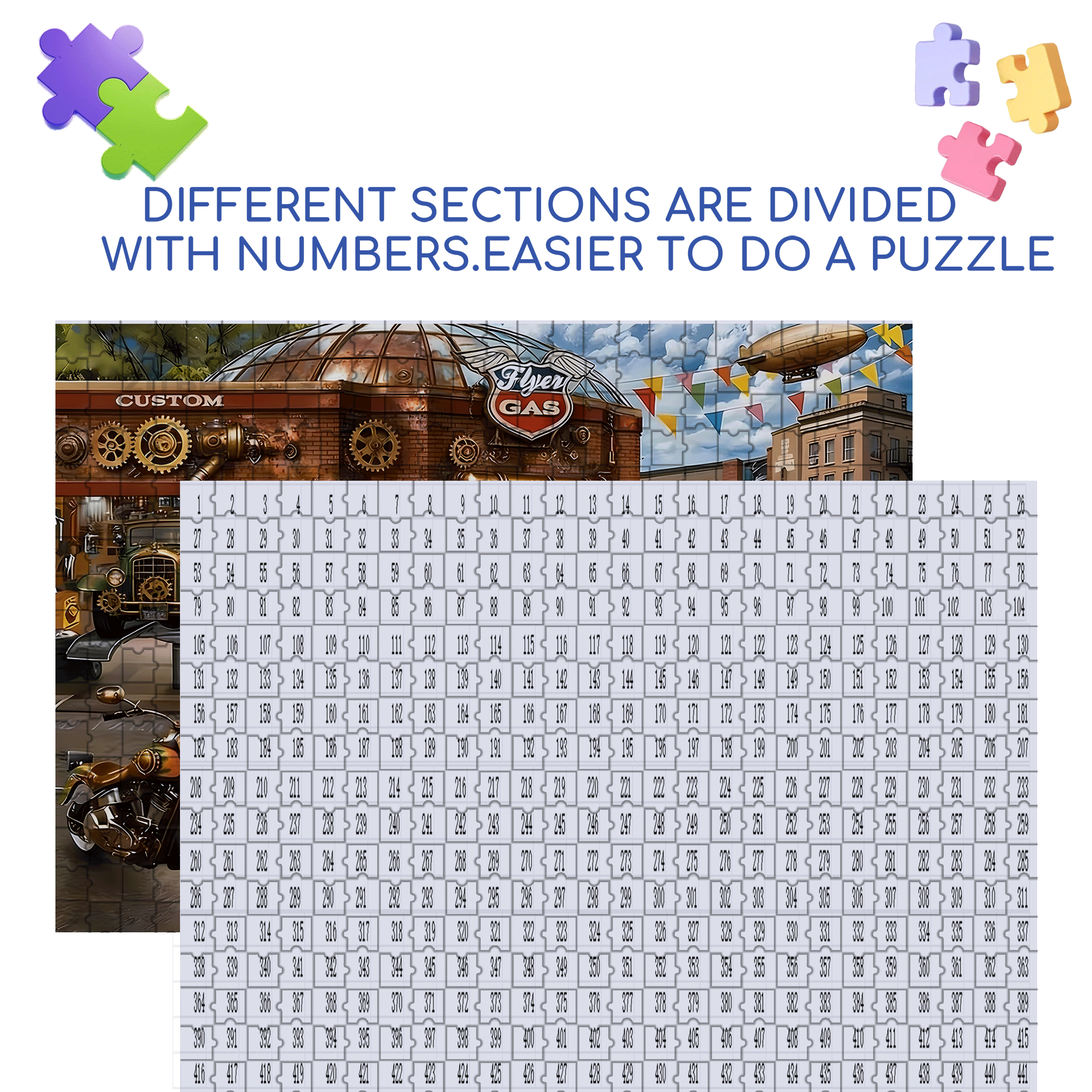 Stress-Relieving 500pcs/1000pcs Jigsaw Puzzle, Scratch-Resistant, Interactive Family Game & Brain-Boosting DIY Decor, Perfect for Halloween, Christmas & New Year Gifts, Family Puzzle Game