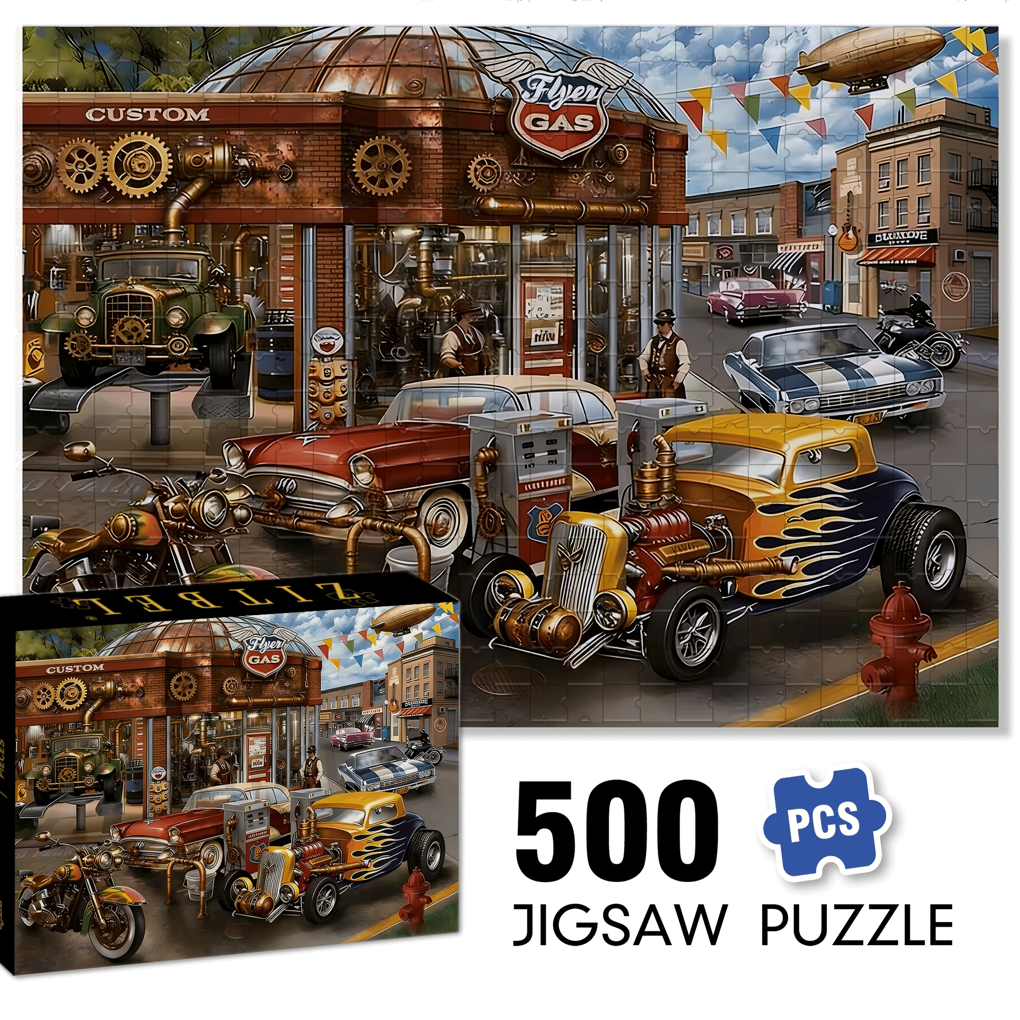 Stress-Relieving 500pcs/1000pcs Jigsaw Puzzle, Scratch-Resistant, Interactive Family Game & Brain-Boosting DIY Decor, Perfect for Halloween, Christmas & New Year Gifts, Family Puzzle Game