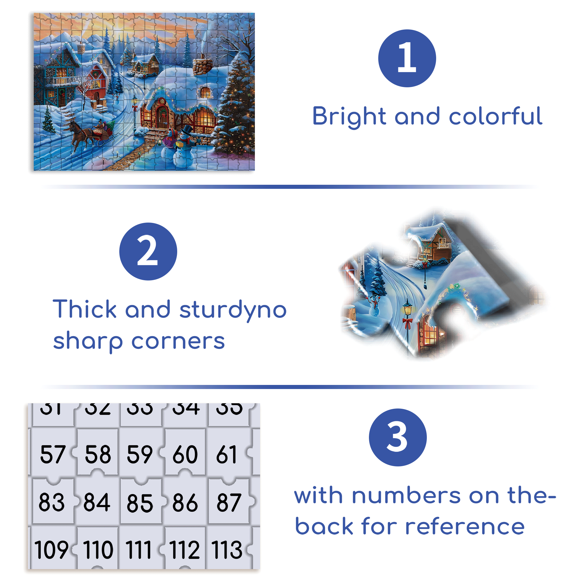 Sunset Christmas Village 500pcs/1000pcs Jigsaw Puzzle, Scratch-Resistant, Interactive Family Game & Brain-Boosting DIY Decor, Perfect for Halloween, Christmas & New Year Gifts, Family Puzzle Game