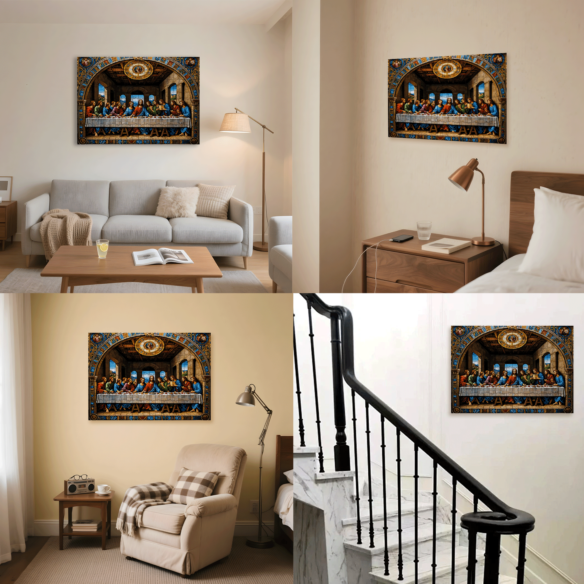 The Last Supper 500pcs/1000pcs Jigsaw Puzzle, Scratch-Resistant, Interactive Family Game & Brain-Boosting DIY Decor, Perfect for Halloween, Christmas & New Year Gifts, Family Puzzle Game