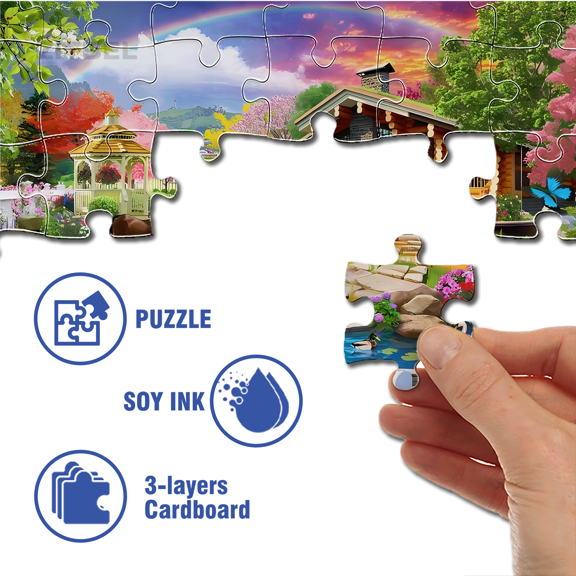 The Life I Long For 500pcs/1000pcs Jigsaw Puzzle, Scratch-Resistant, Interactive Family Game & Brain-Boosting DIY Decor, Perfect for Halloween, Christmas & New Year Gifts, Family Puzzle Game
