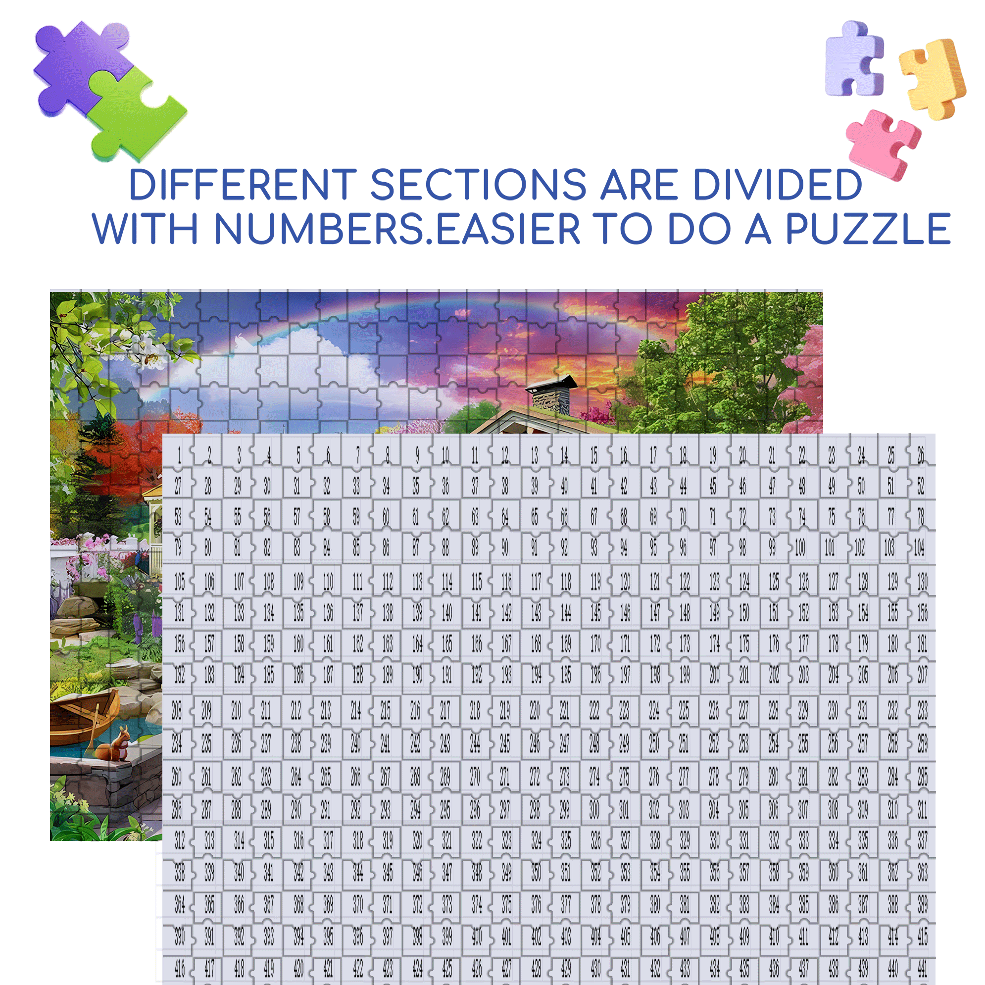 The Life I Long For 500pcs/1000pcs Jigsaw Puzzle, Scratch-Resistant, Interactive Family Game & Brain-Boosting DIY Decor, Perfect for Halloween, Christmas & New Year Gifts, Family Puzzle Game
