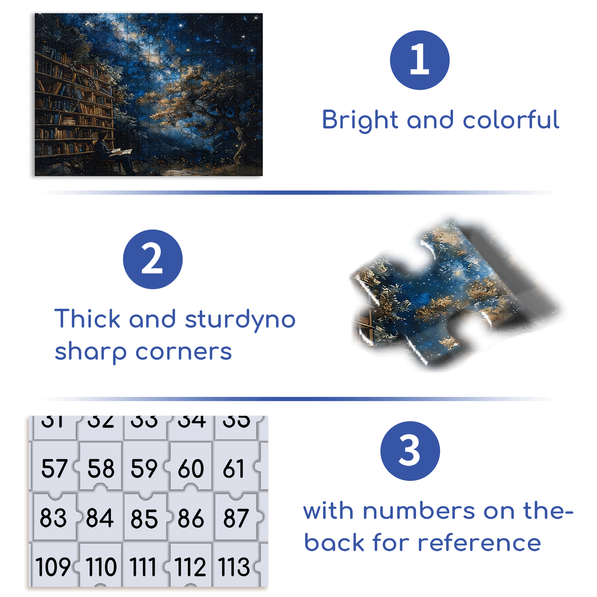 The Starry River With The Book 500pcs/1000pcs Jigsaw Puzzle, Scratch-Resistant, Interactive Family Game & Brain-Boosting DIY Decor, Perfect for Halloween, Christmas & New Year Gifts, Family Puzzle Game