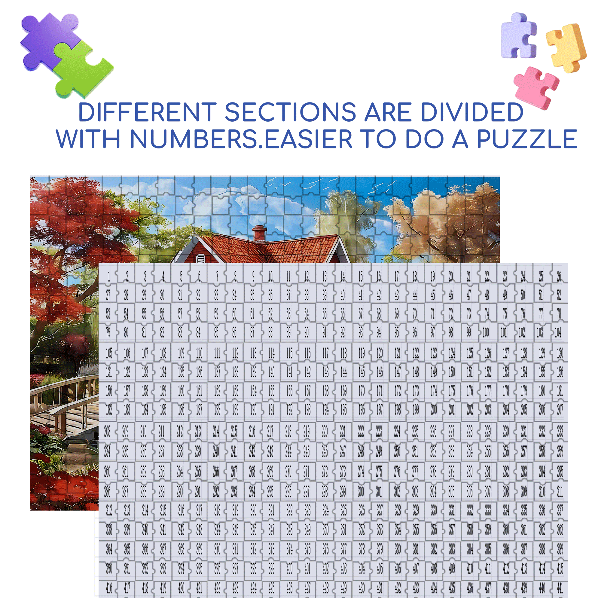 The Swan In Front Of The Gate 500pcs/1000pcs Jigsaw Puzzle, Scratch-Resistant, Interactive Family Game & Brain-Boosting DIY Decor, Perfect for Halloween, Christmas & New Year Gifts, Family Puzzle Game