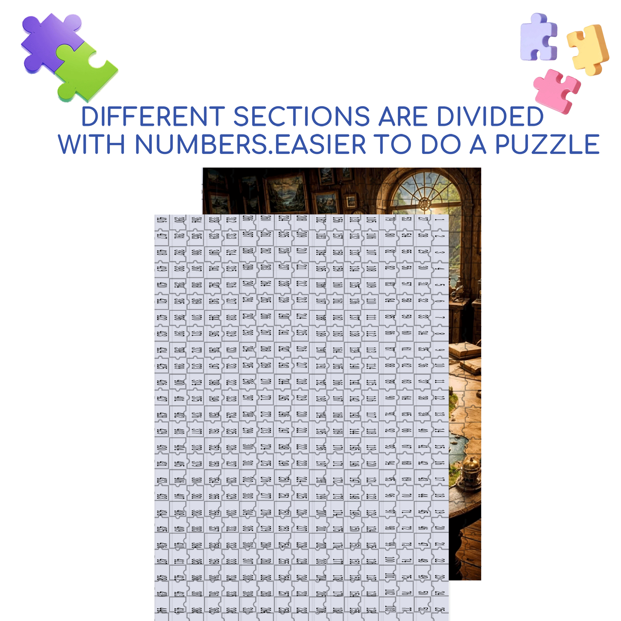 Desktop 500pcs/1000pcs Jigsaw Puzzle, Scratch-Resistant, Interactive Family Game & Brain-Boosting DIY Decor, Perfect for Halloween, Christmas & New Year Gifts, Family Puzzle Game