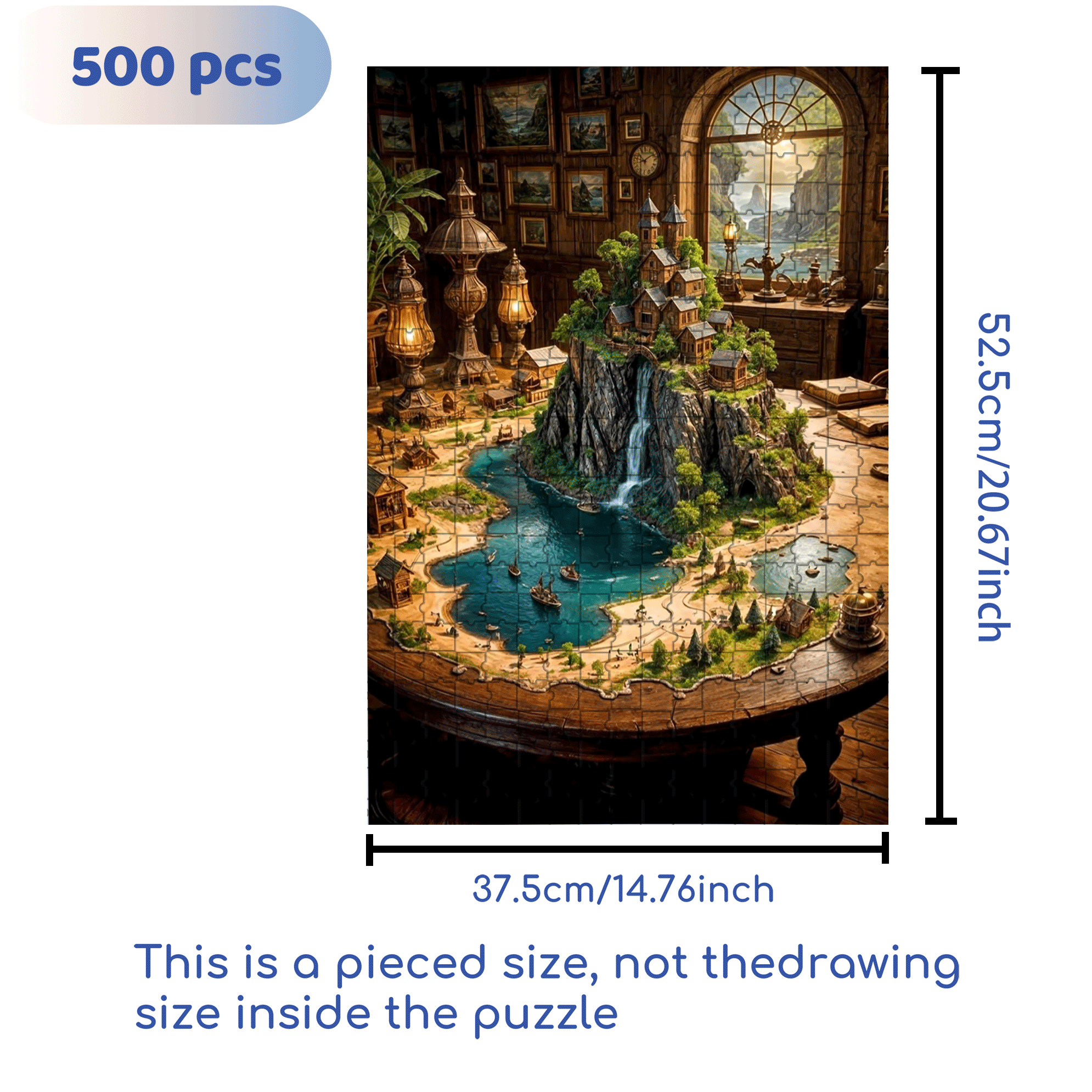Desktop 500pcs/1000pcs Jigsaw Puzzle, Scratch-Resistant, Interactive Family Game & Brain-Boosting DIY Decor, Perfect for Halloween, Christmas & New Year Gifts, Family Puzzle Game