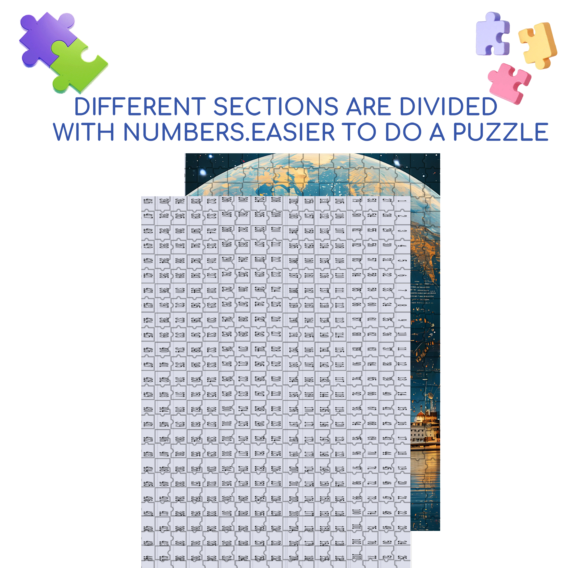 Leading The Era 500pcs/1000pcs Jigsaw Puzzle, Scratch-Resistant, Interactive Family Game & Brain-Boosting DIY Decor, Perfect for Halloween, Christmas & New Year Gifts, Family Puzzle Game