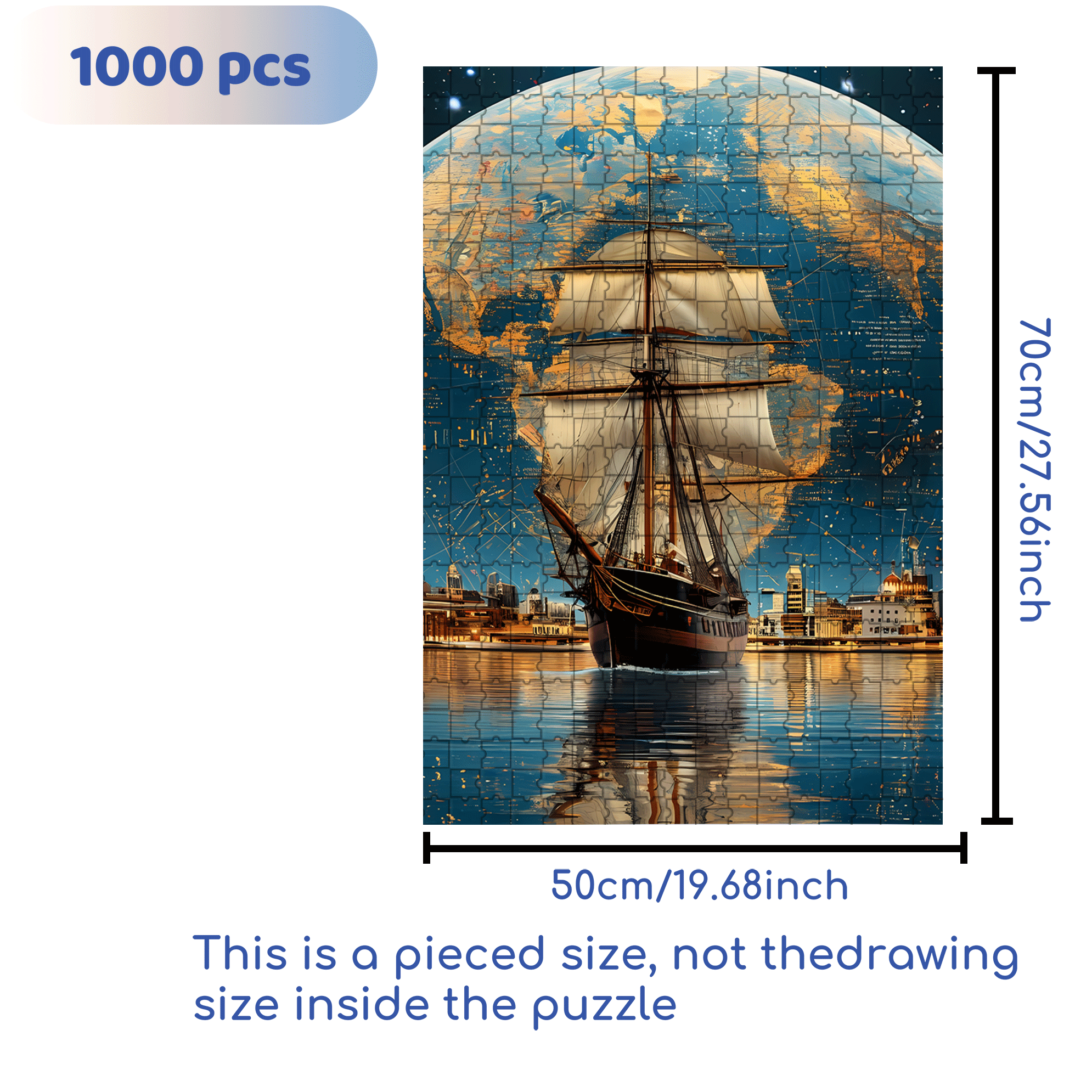 Leading The Era 500pcs/1000pcs Jigsaw Puzzle, Scratch-Resistant, Interactive Family Game & Brain-Boosting DIY Decor, Perfect for Halloween, Christmas & New Year Gifts, Family Puzzle Game
