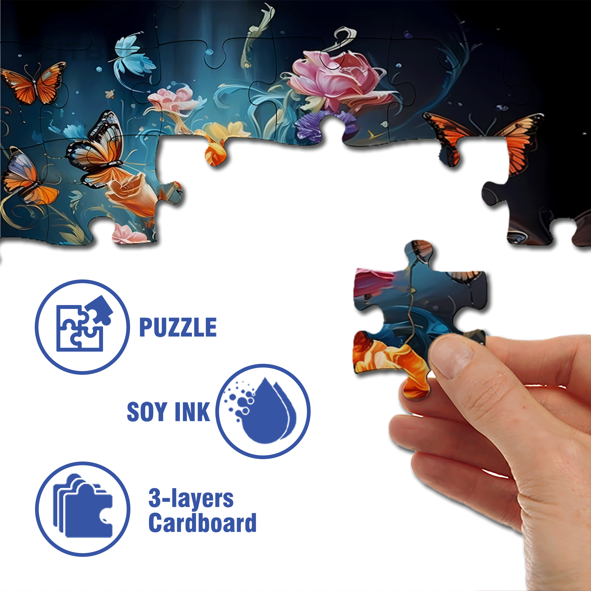 Magic Book 500pcs/1000pcs Jigsaw Puzzle, Scratch-Resistant, Interactive Family Game & Brain-Boosting DIY Decor, Perfect for Halloween, Christmas & New Year Gifts, Family Puzzle Game