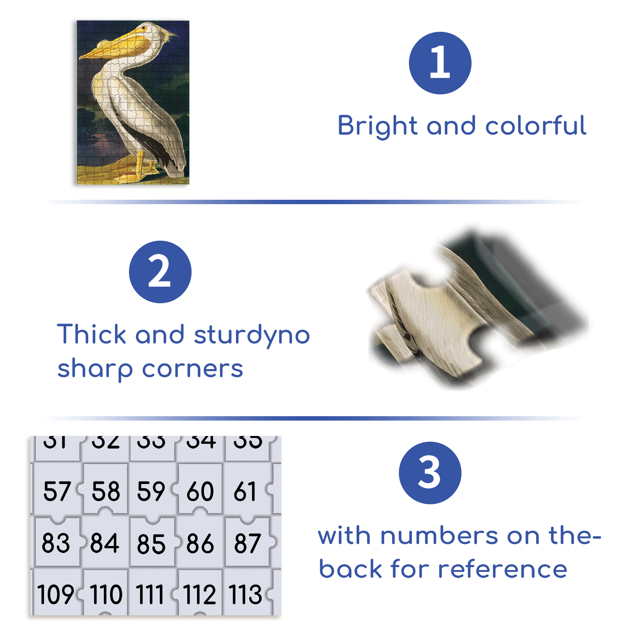 Majestic Pelican 500pcs/1000pcs Jigsaw Puzzle, Scratch-Resistant, Interactive Family Game & Brain-Boosting DIY Decor, Perfect for Halloween, Christmas & New Year Gifts, Family Puzzle Game