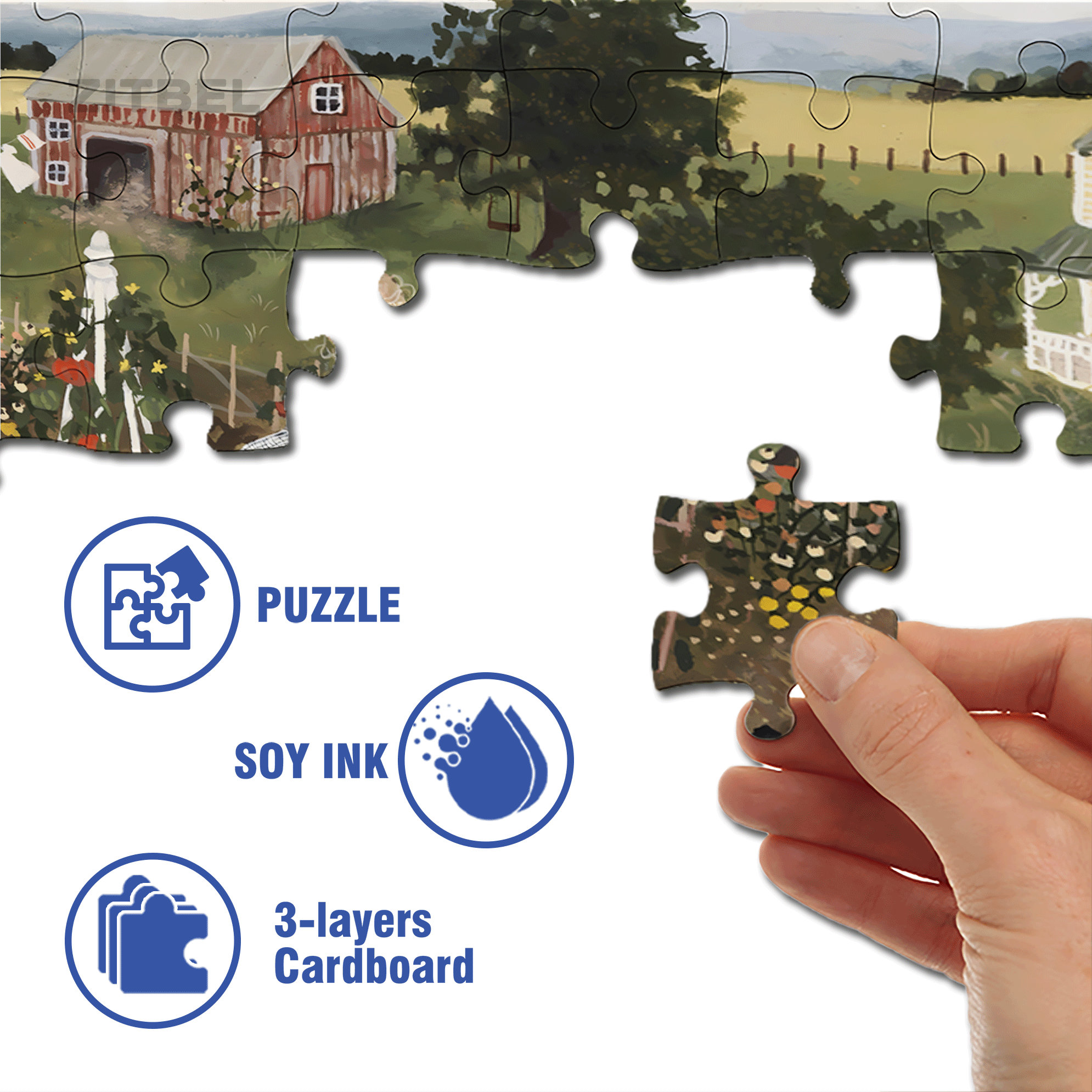 Market Gardner 500pcs/1000pcs Jigsaw Puzzle, Scratch-Resistant, Interactive Family Game & Brain-Boosting DIY Decor, Perfect for Halloween, Christmas & New Year Gifts, Family Puzzle Game