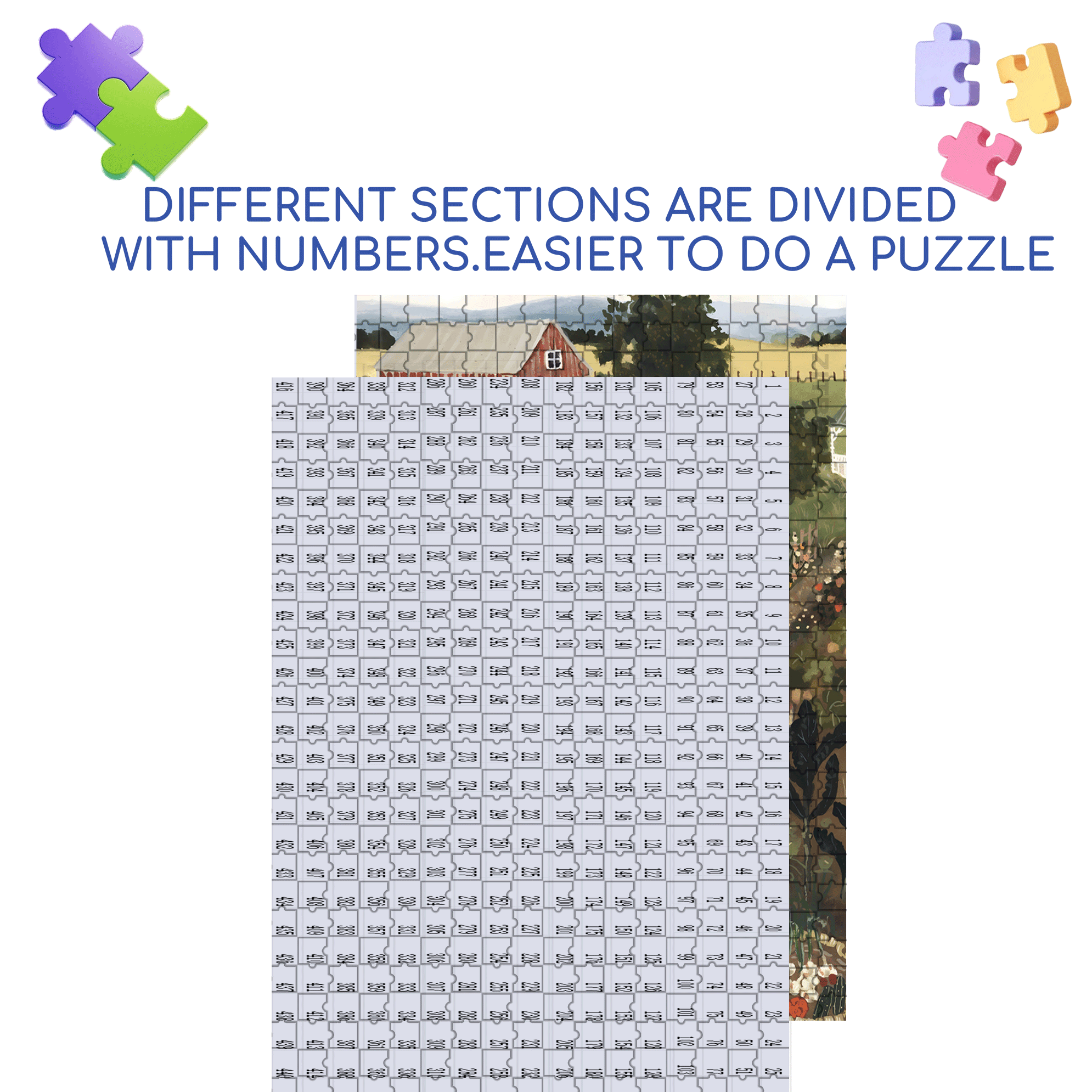 Market Gardner 500pcs/1000pcs Jigsaw Puzzle, Scratch-Resistant, Interactive Family Game & Brain-Boosting DIY Decor, Perfect for Halloween, Christmas & New Year Gifts, Family Puzzle Game