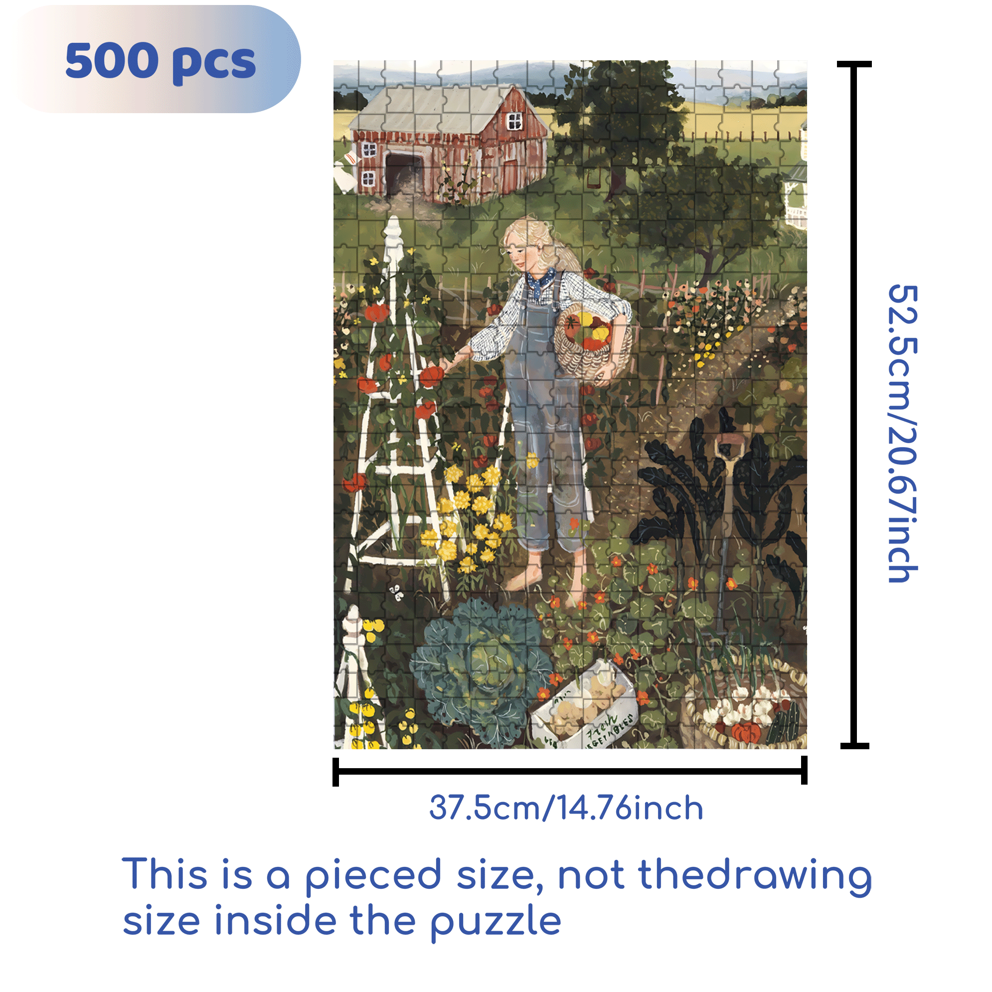 Market Gardner 500pcs/1000pcs Jigsaw Puzzle, Scratch-Resistant, Interactive Family Game & Brain-Boosting DIY Decor, Perfect for Halloween, Christmas & New Year Gifts, Family Puzzle Game