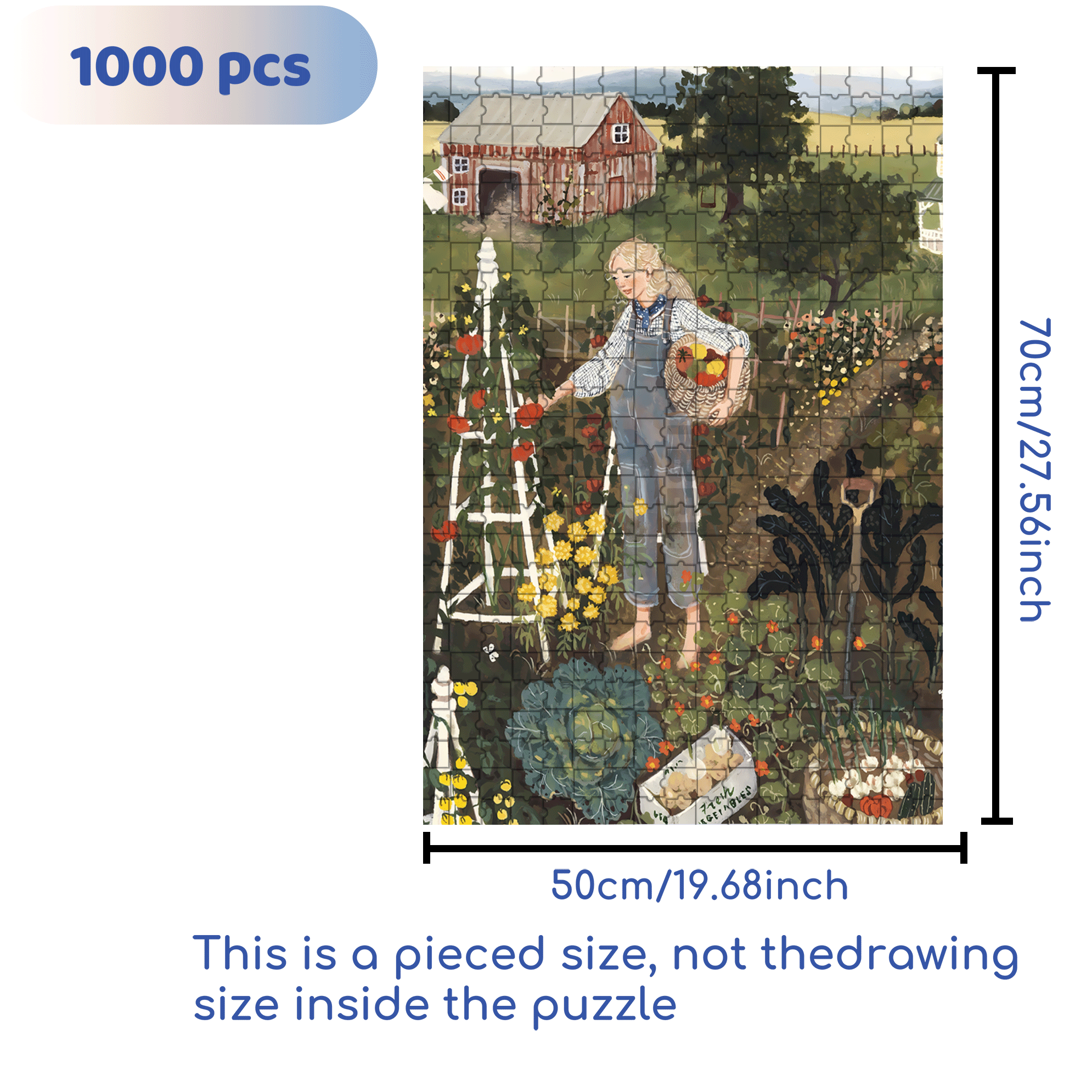 Market Gardner 500pcs/1000pcs Jigsaw Puzzle, Scratch-Resistant, Interactive Family Game & Brain-Boosting DIY Decor, Perfect for Halloween, Christmas & New Year Gifts, Family Puzzle Game
