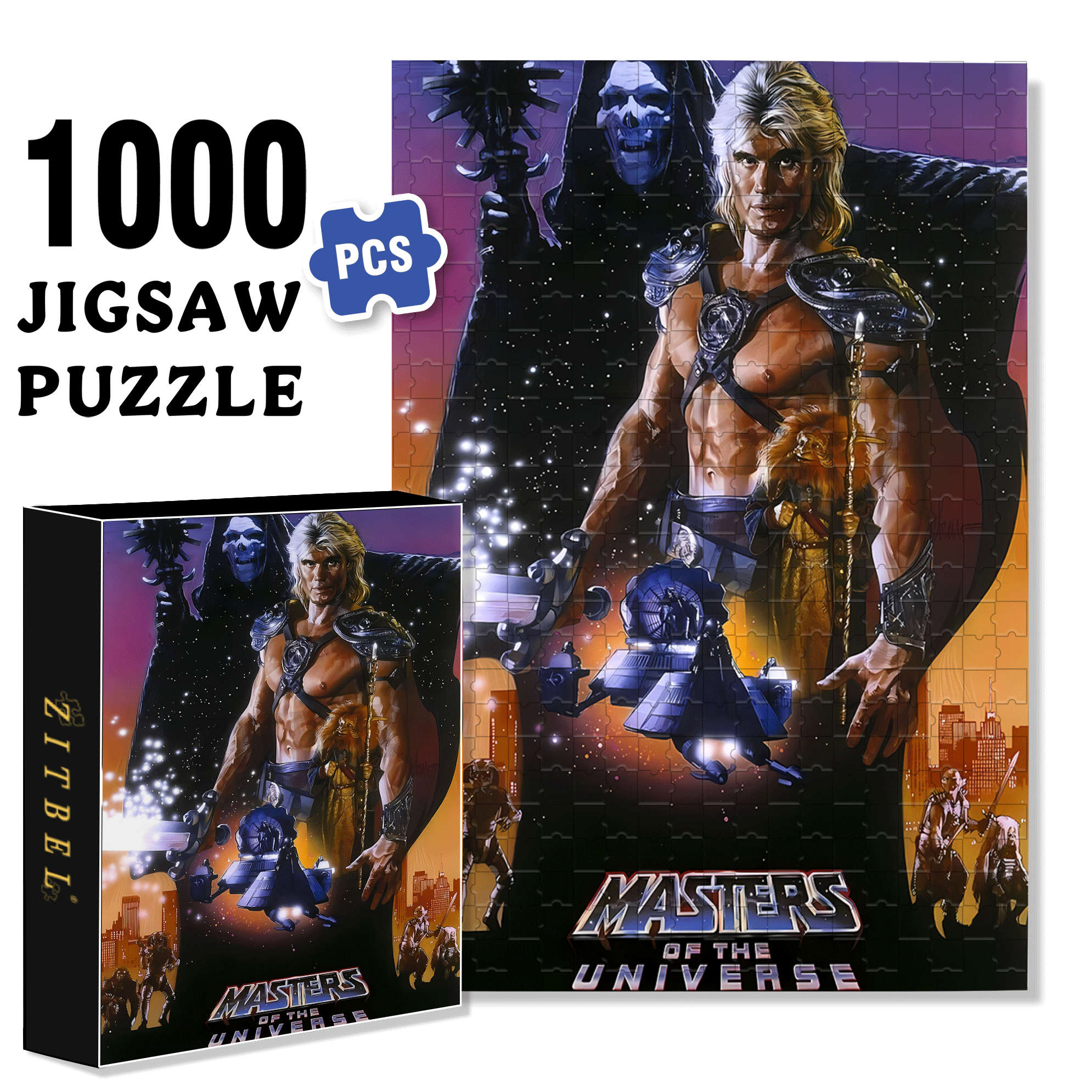 Masters Of The Universe 500pcs/1000pcs Jigsaw Puzzle, Scratch-Resistant, Interactive Family Game & Brain-Boosting DIY Decor, Perfect for Halloween, Christmas & New Year Gifts, Family Puzzle Game