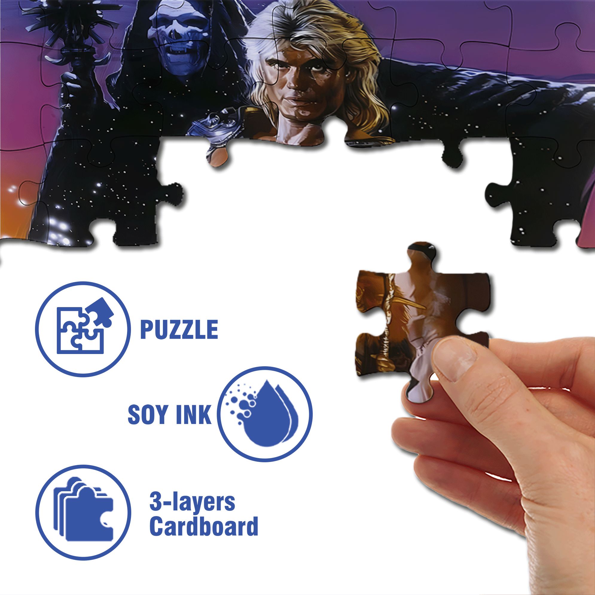 Masters Of The Universe 500pcs/1000pcs Jigsaw Puzzle, Scratch-Resistant, Interactive Family Game & Brain-Boosting DIY Decor, Perfect for Halloween, Christmas & New Year Gifts, Family Puzzle Game