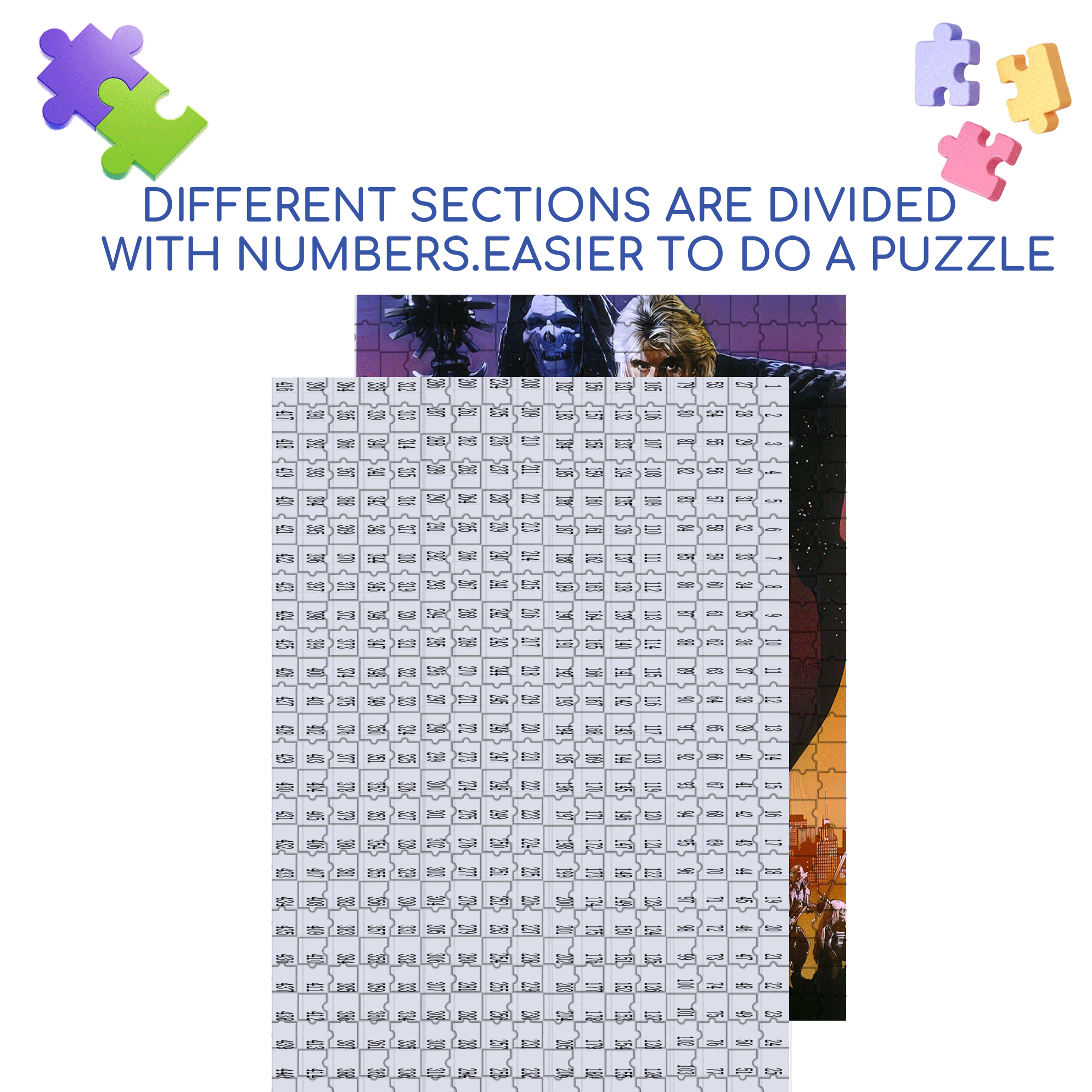 Masters Of The Universe 500pcs/1000pcs Jigsaw Puzzle, Scratch-Resistant, Interactive Family Game & Brain-Boosting DIY Decor, Perfect for Halloween, Christmas & New Year Gifts, Family Puzzle Game