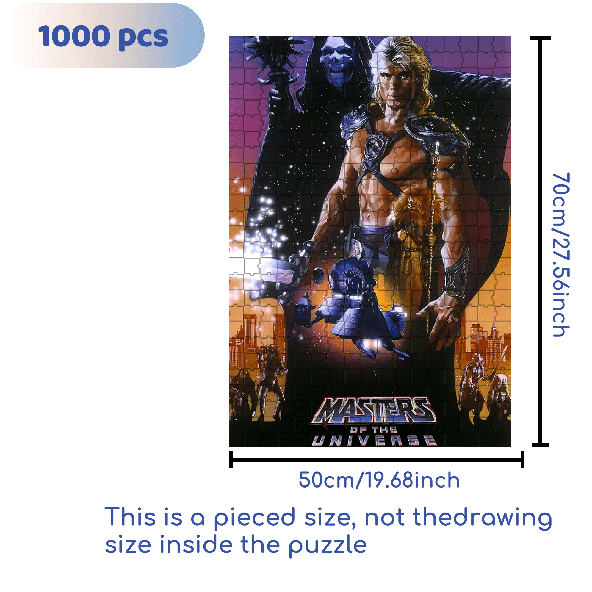 Masters Of The Universe 500pcs/1000pcs Jigsaw Puzzle, Scratch-Resistant, Interactive Family Game & Brain-Boosting DIY Decor, Perfect for Halloween, Christmas & New Year Gifts, Family Puzzle Game