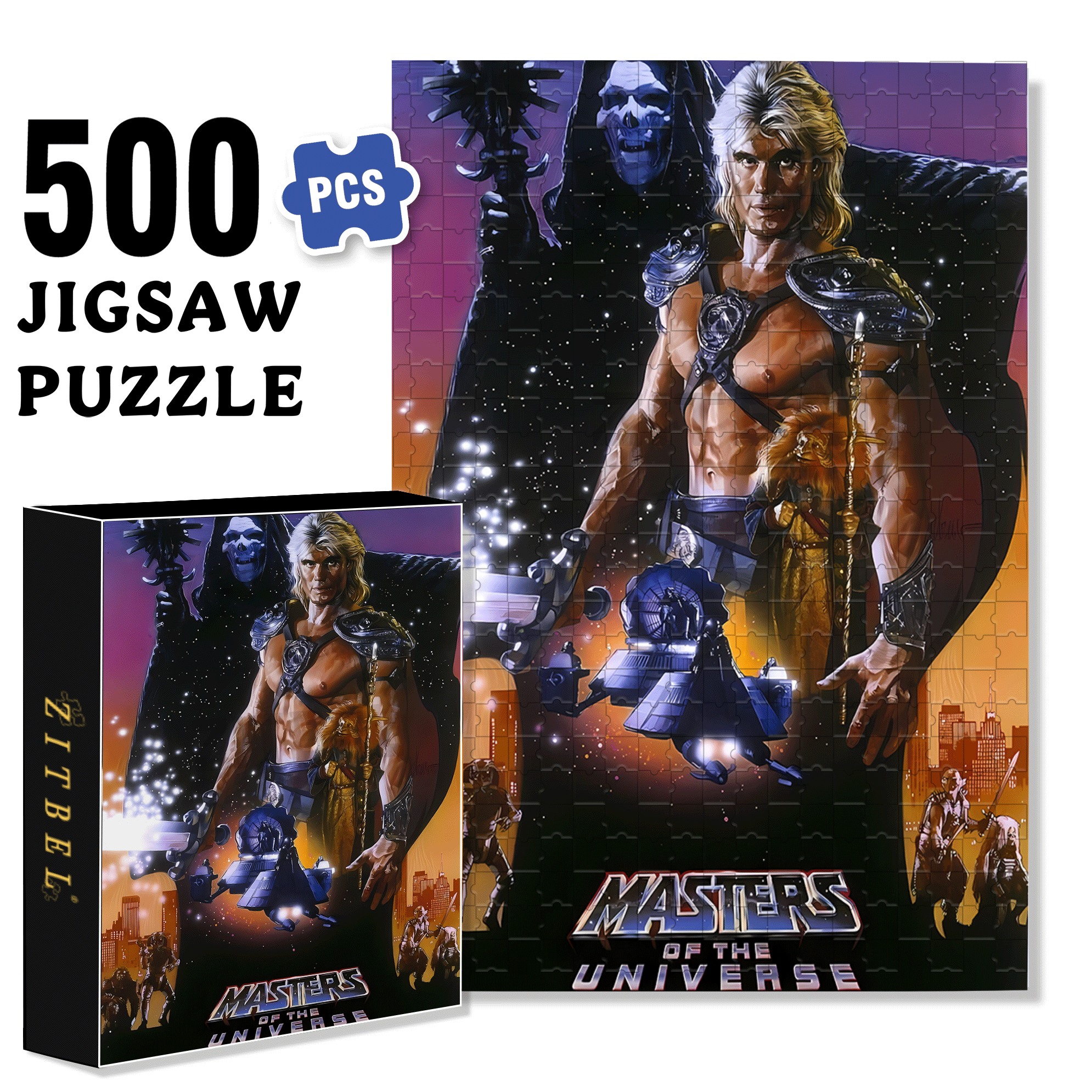 Masters Of The Universe 500pcs/1000pcs Jigsaw Puzzle, Scratch-Resistant, Interactive Family Game & Brain-Boosting DIY Decor, Perfect for Halloween, Christmas & New Year Gifts, Family Puzzle Game