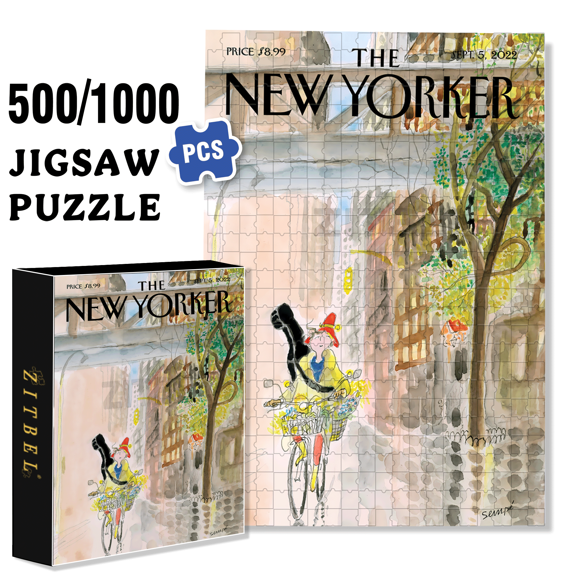 Morning Music 500pcs/1000pcs Jigsaw Puzzle, Scratch-Resistant, Interactive Family Game & Brain-Boosting DIY Decor, Perfect for Halloween, Christmas & New Year Gifts, Family Puzzle Game