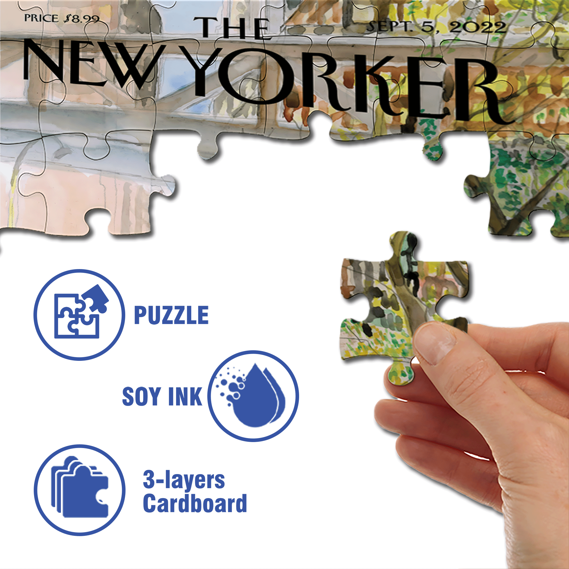 Morning Music 500pcs/1000pcs Jigsaw Puzzle, Scratch-Resistant, Interactive Family Game & Brain-Boosting DIY Decor, Perfect for Halloween, Christmas & New Year Gifts, Family Puzzle Game