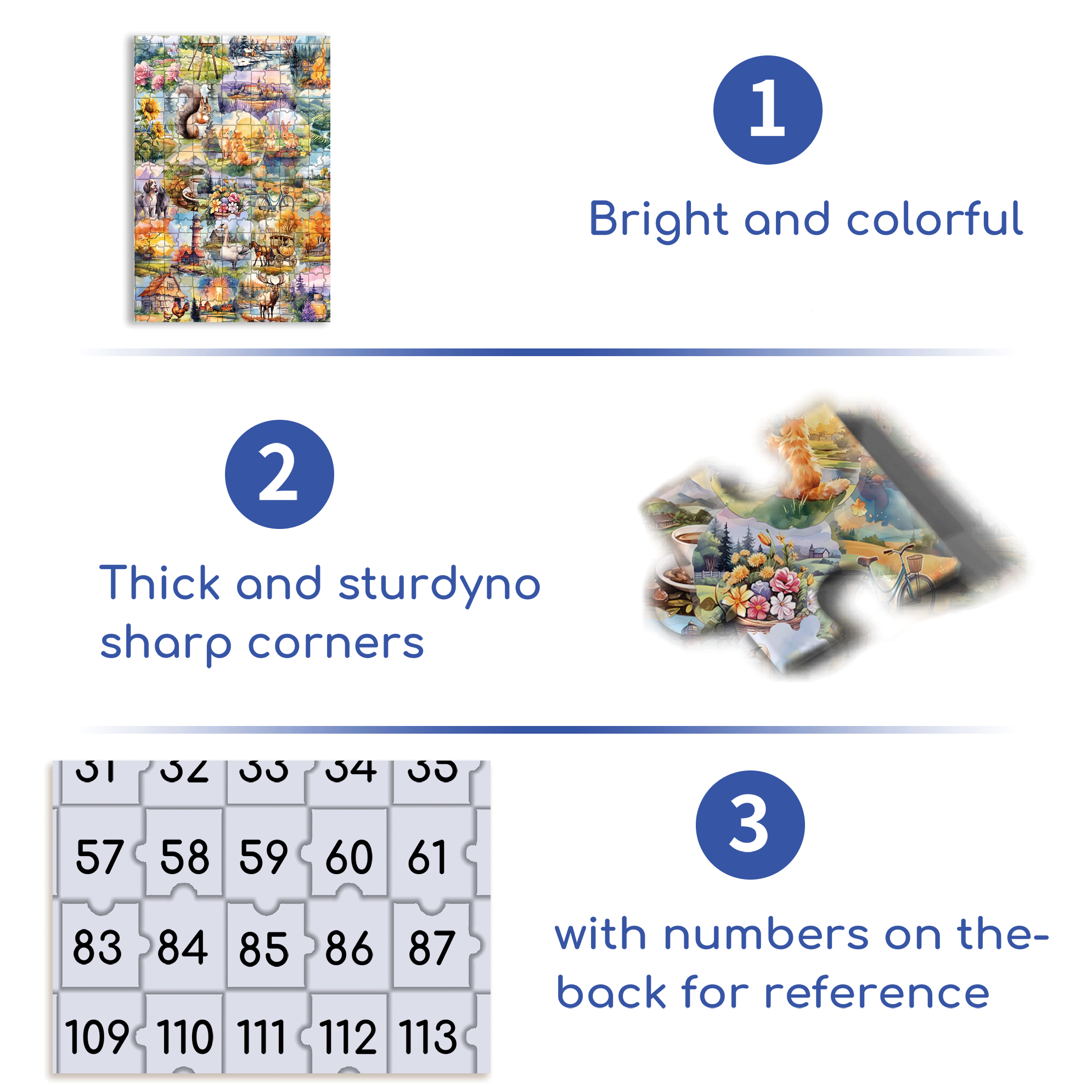 My Countryside 500pcs/1000pcs Jigsaw Puzzle, Scratch-Resistant, Interactive Family Game & Brain-Boosting DIY Decor, Perfect for Halloween, Christmas & New Year Gifts, Family Puzzle Game