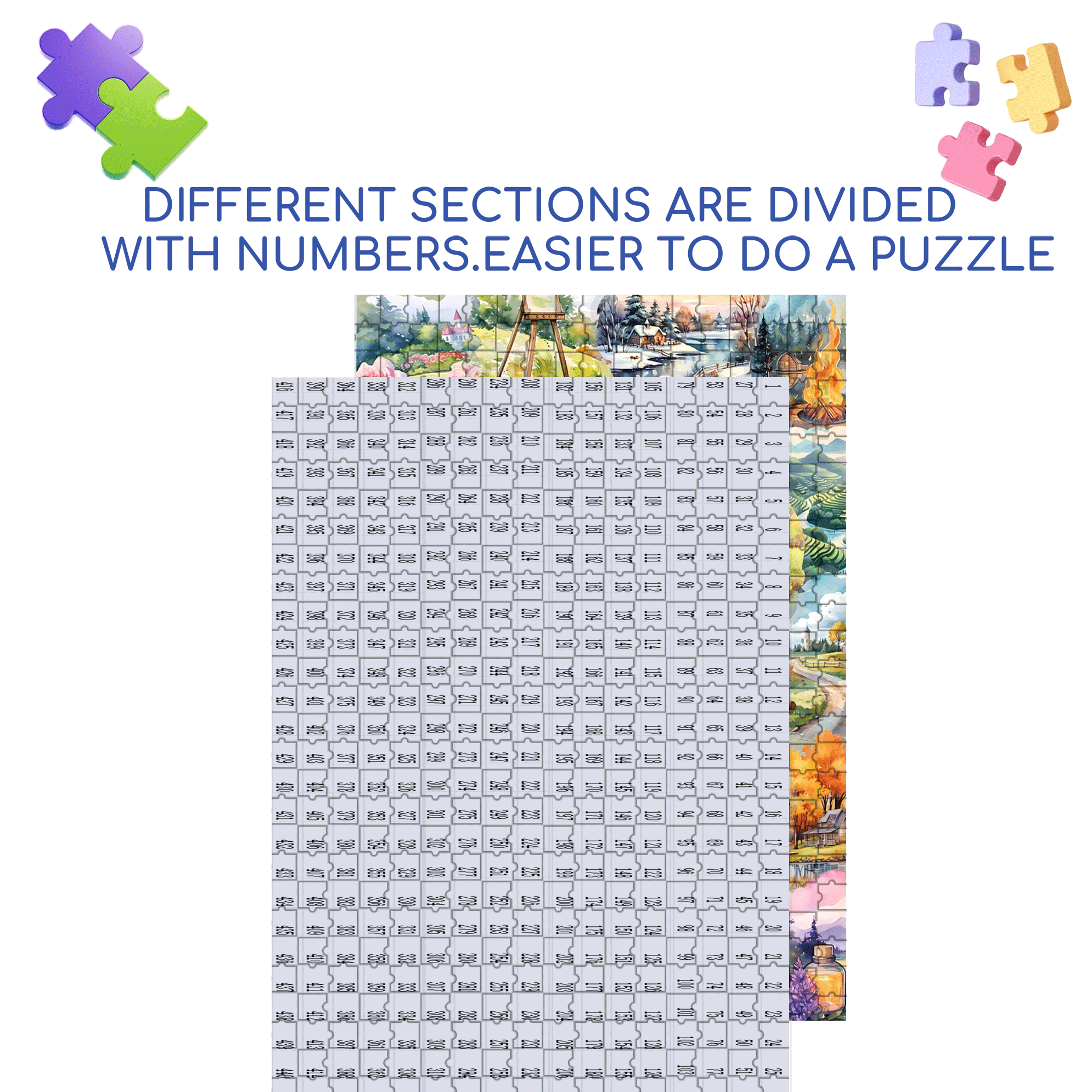 My Countryside 500pcs/1000pcs Jigsaw Puzzle, Scratch-Resistant, Interactive Family Game & Brain-Boosting DIY Decor, Perfect for Halloween, Christmas & New Year Gifts, Family Puzzle Game