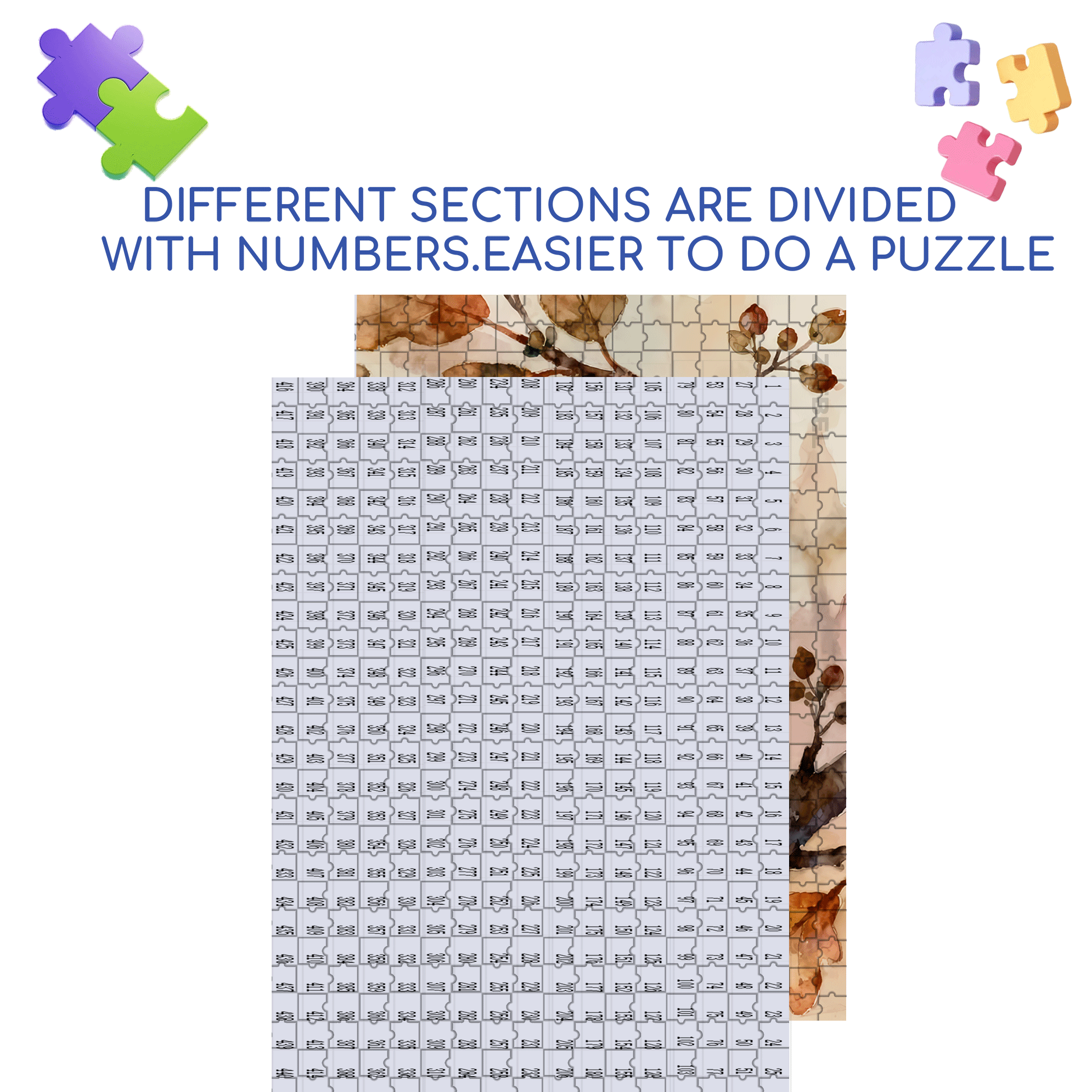 My Favorite Pine Cone 500pcs/1000pcs Jigsaw Puzzle, Scratch-Resistant, Interactive Family Game & Brain-Boosting DIY Decor, Perfect for Halloween, Christmas & New Year Gifts, Family Puzzle Game