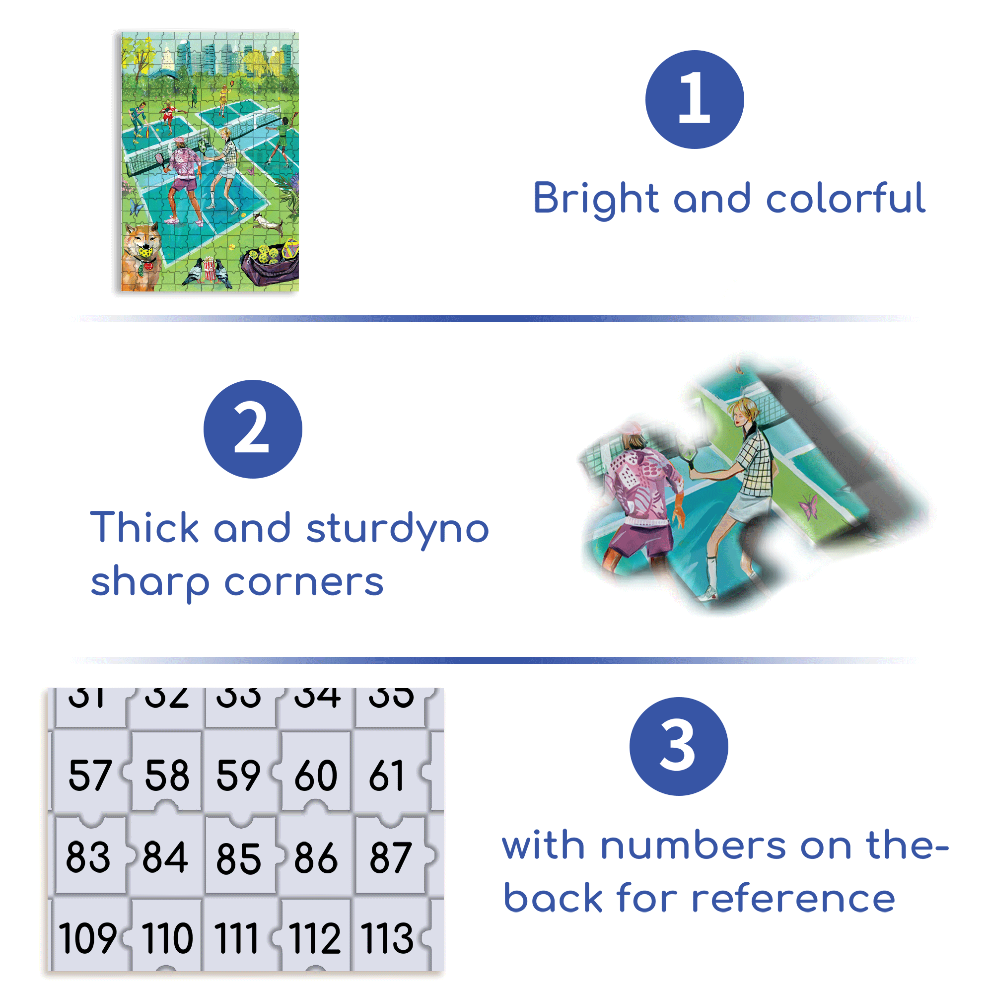 Pickleball 500pcs/1000pcs Jigsaw Puzzle, Scratch-Resistant, Interactive Family Game & Brain-Boosting DIY Decor, Perfect for Halloween, Christmas & New Year Gifts, Family Puzzle Game