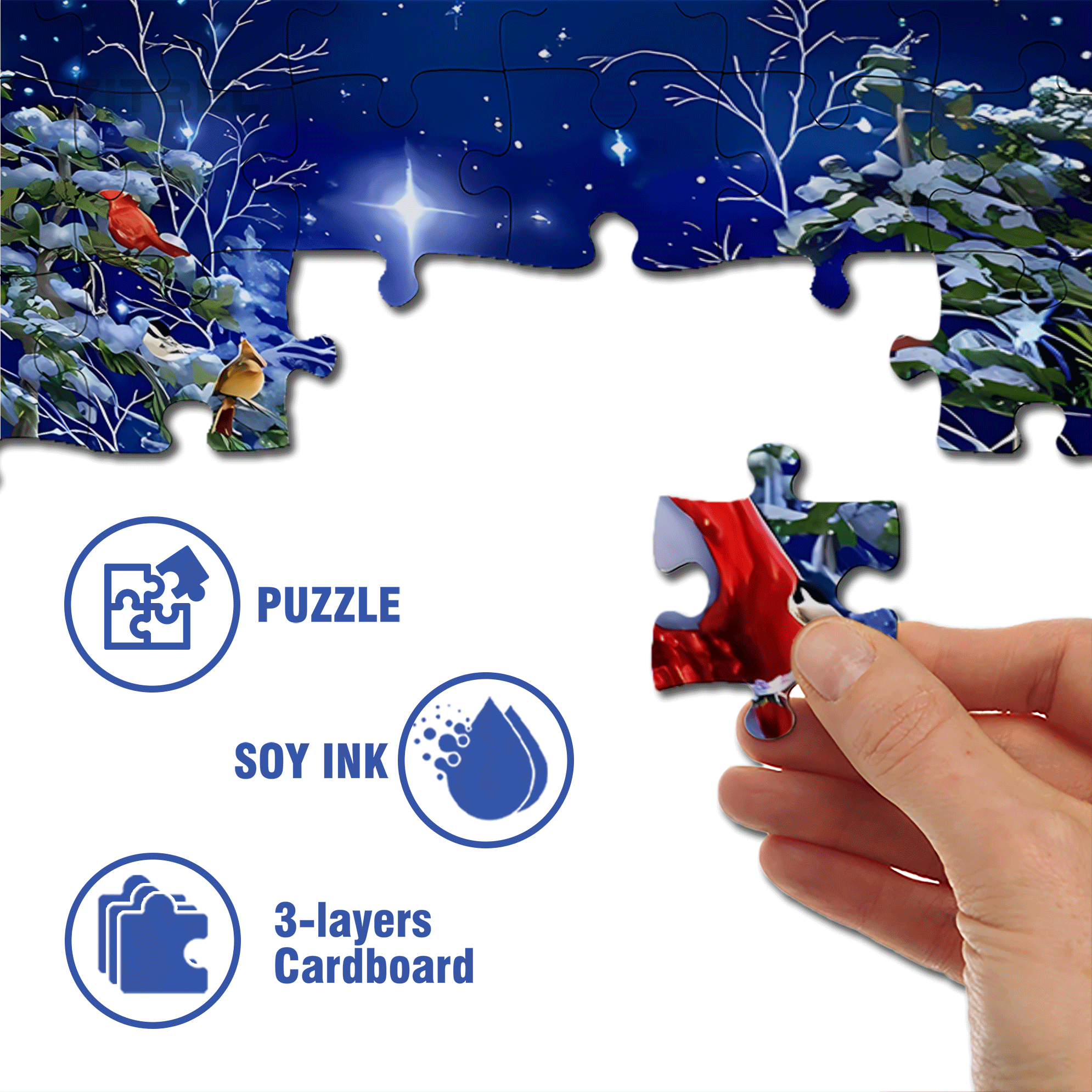 Polaris 500pcs/1000pcs Jigsaw Puzzle, Scratch-Resistant, Interactive Family Game & Brain-Boosting DIY Decor, Perfect for Halloween, Christmas & New Year Gifts, Family Puzzle Game