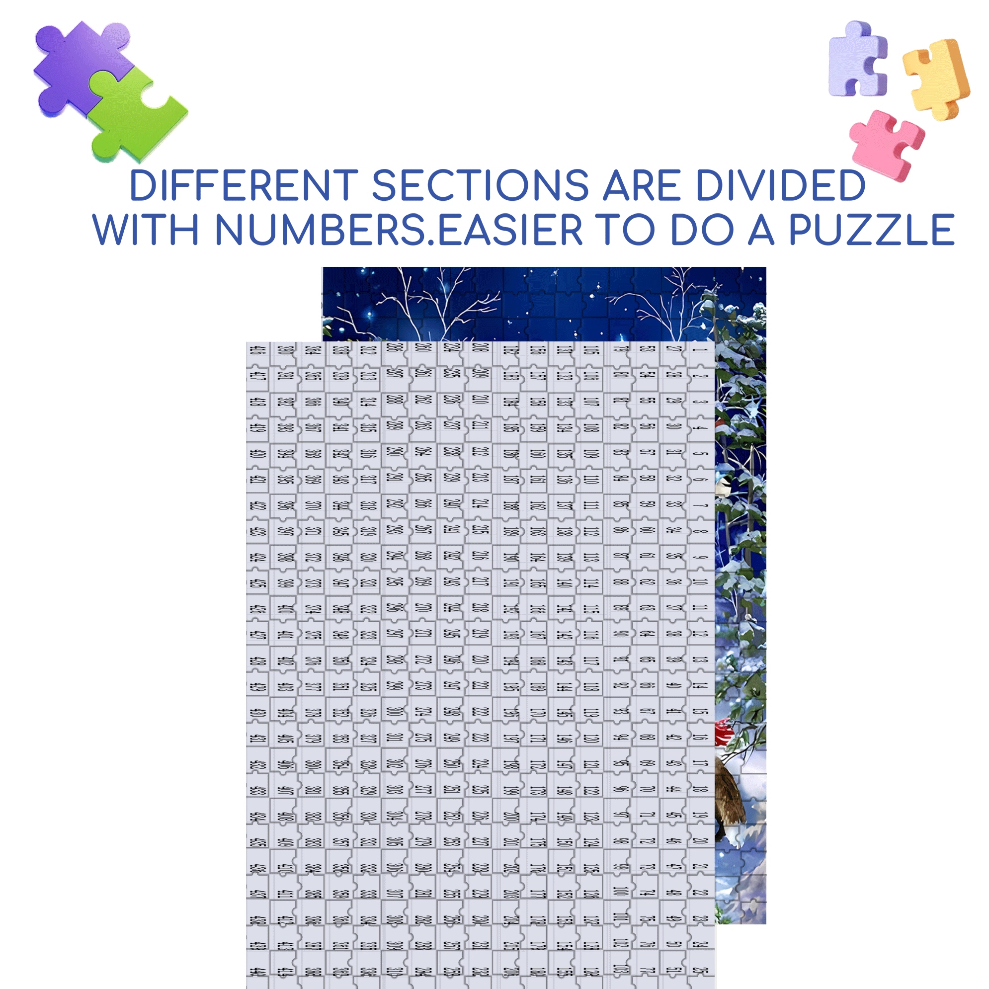 Polaris 500pcs/1000pcs Jigsaw Puzzle, Scratch-Resistant, Interactive Family Game & Brain-Boosting DIY Decor, Perfect for Halloween, Christmas & New Year Gifts, Family Puzzle Game