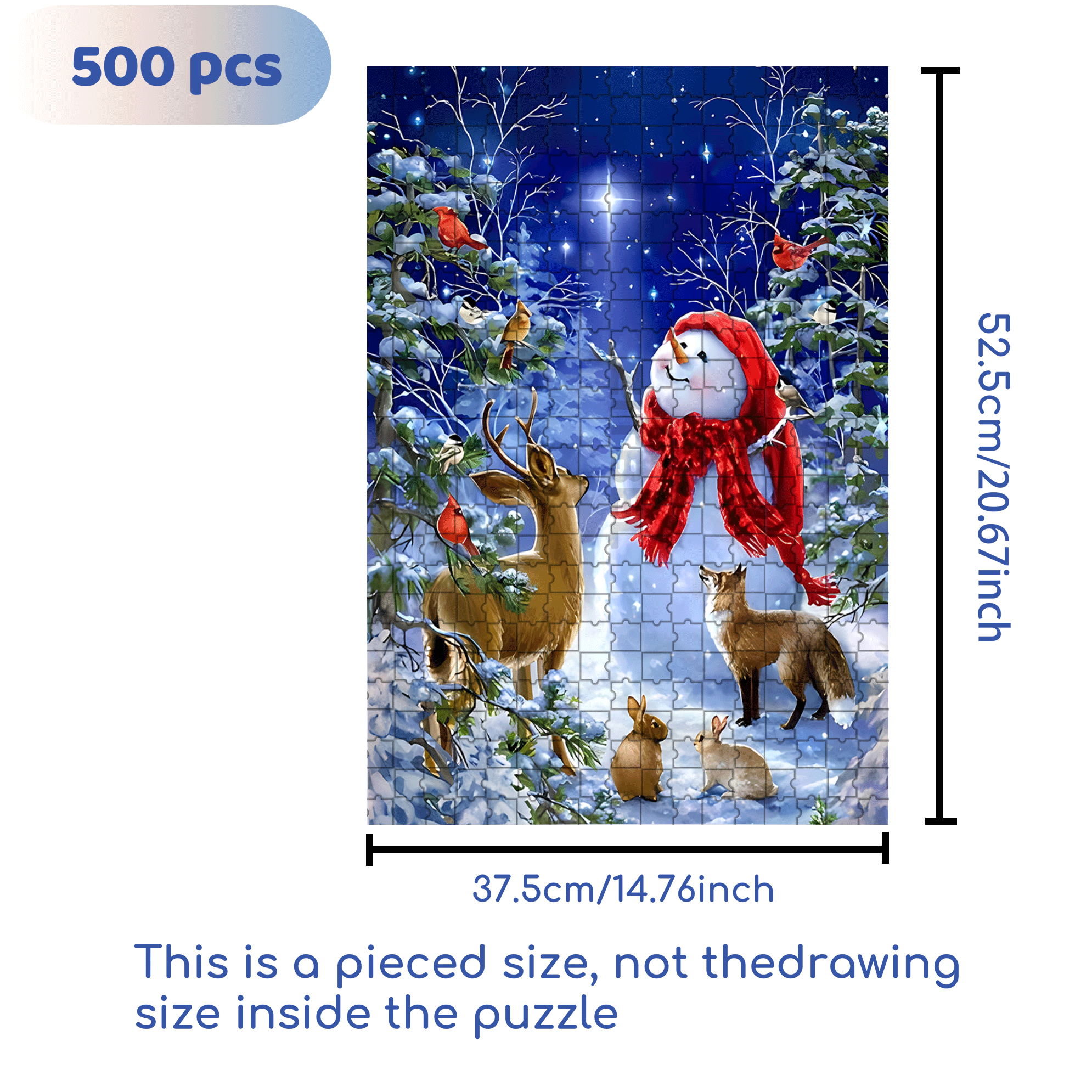 Polaris 500pcs/1000pcs Jigsaw Puzzle, Scratch-Resistant, Interactive Family Game & Brain-Boosting DIY Decor, Perfect for Halloween, Christmas & New Year Gifts, Family Puzzle Game