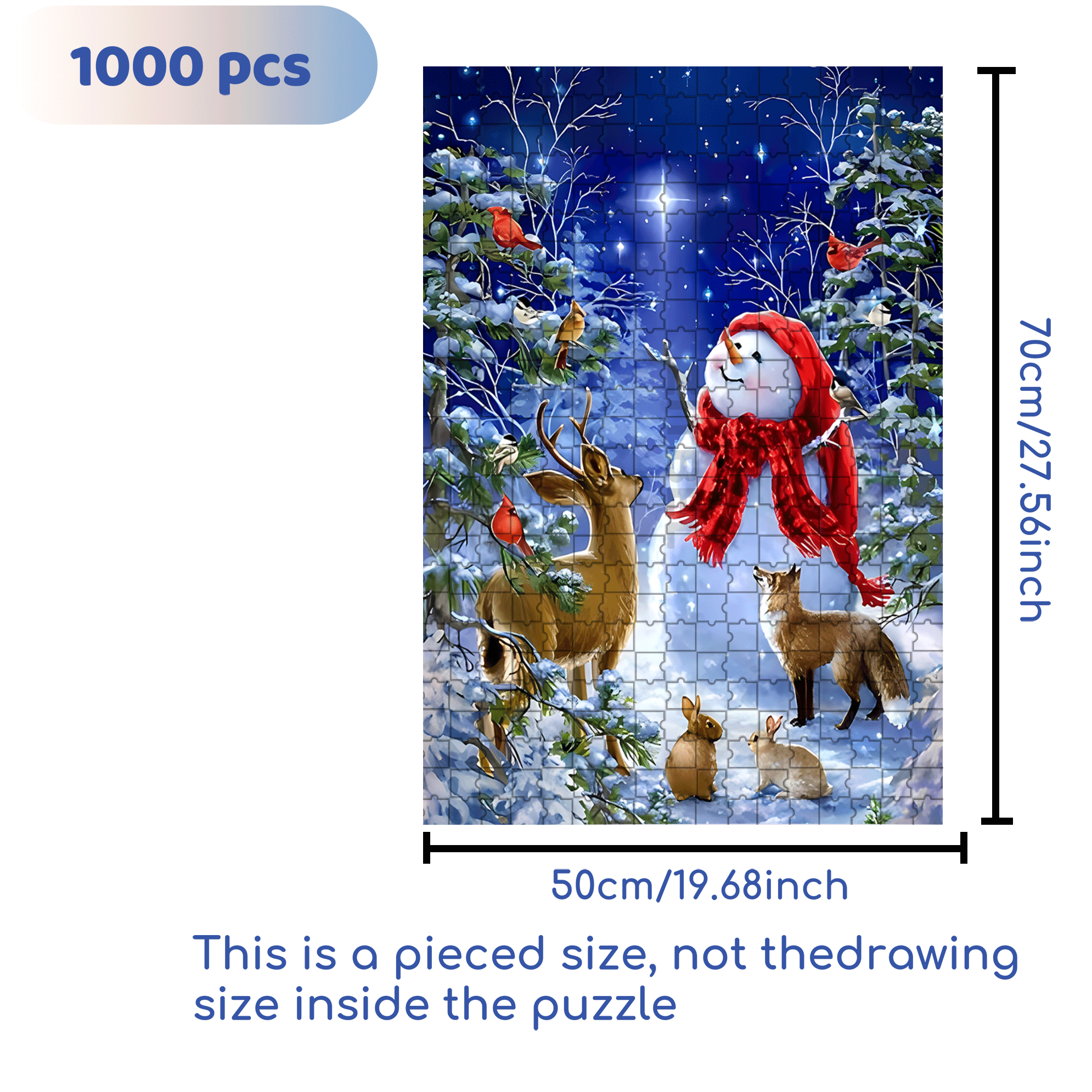 Polaris 500pcs/1000pcs Jigsaw Puzzle, Scratch-Resistant, Interactive Family Game & Brain-Boosting DIY Decor, Perfect for Halloween, Christmas & New Year Gifts, Family Puzzle Game