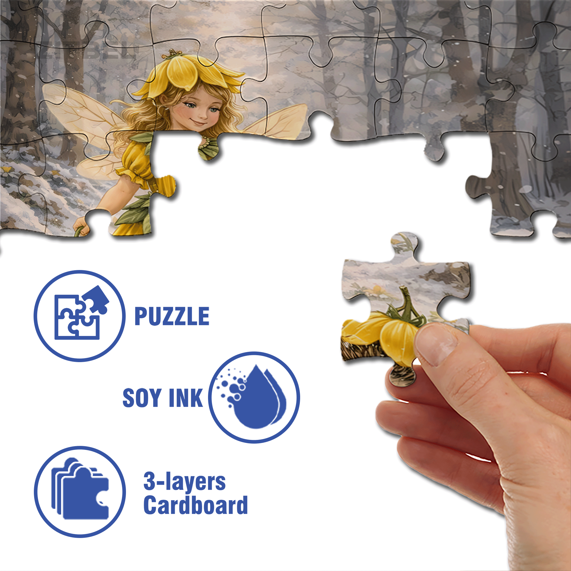 Realm Of The Faerie Garden 500pcs/1000pcs Jigsaw Puzzle, Scratch-Resistant, Interactive Family Game & Brain-Boosting DIY Decor, Perfect for Halloween, Christmas & New Year Gifts, Family Puzzle Game