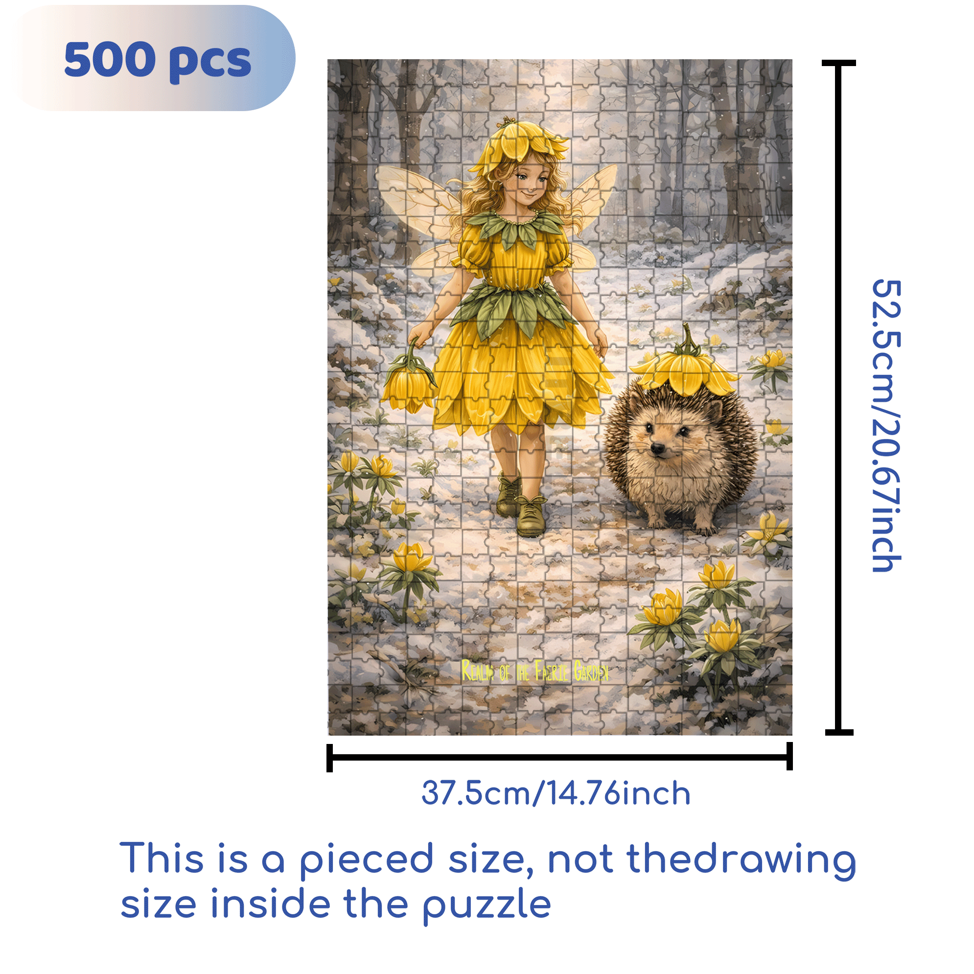 Realm Of The Faerie Garden 500pcs/1000pcs Jigsaw Puzzle, Scratch-Resistant, Interactive Family Game & Brain-Boosting DIY Decor, Perfect for Halloween, Christmas & New Year Gifts, Family Puzzle Game
