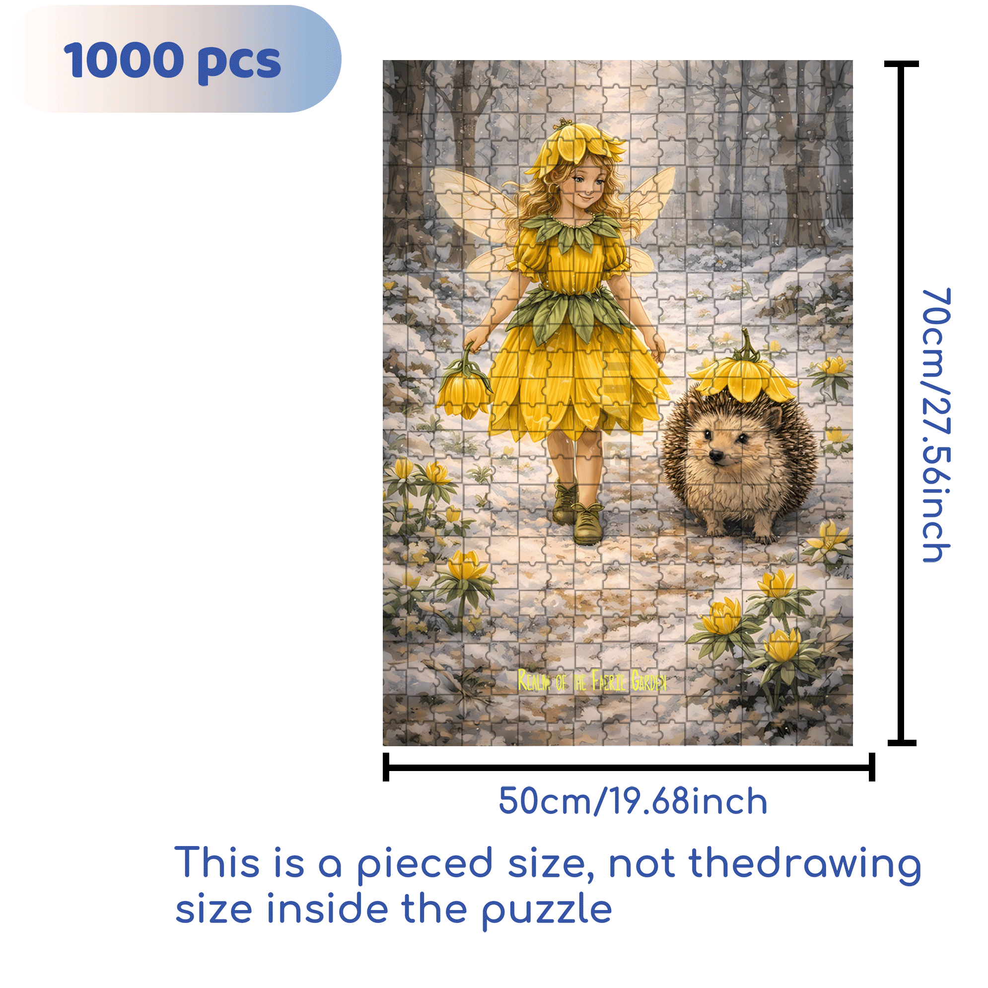 Realm Of The Faerie Garden 500pcs/1000pcs Jigsaw Puzzle, Scratch-Resistant, Interactive Family Game & Brain-Boosting DIY Decor, Perfect for Halloween, Christmas & New Year Gifts, Family Puzzle Game