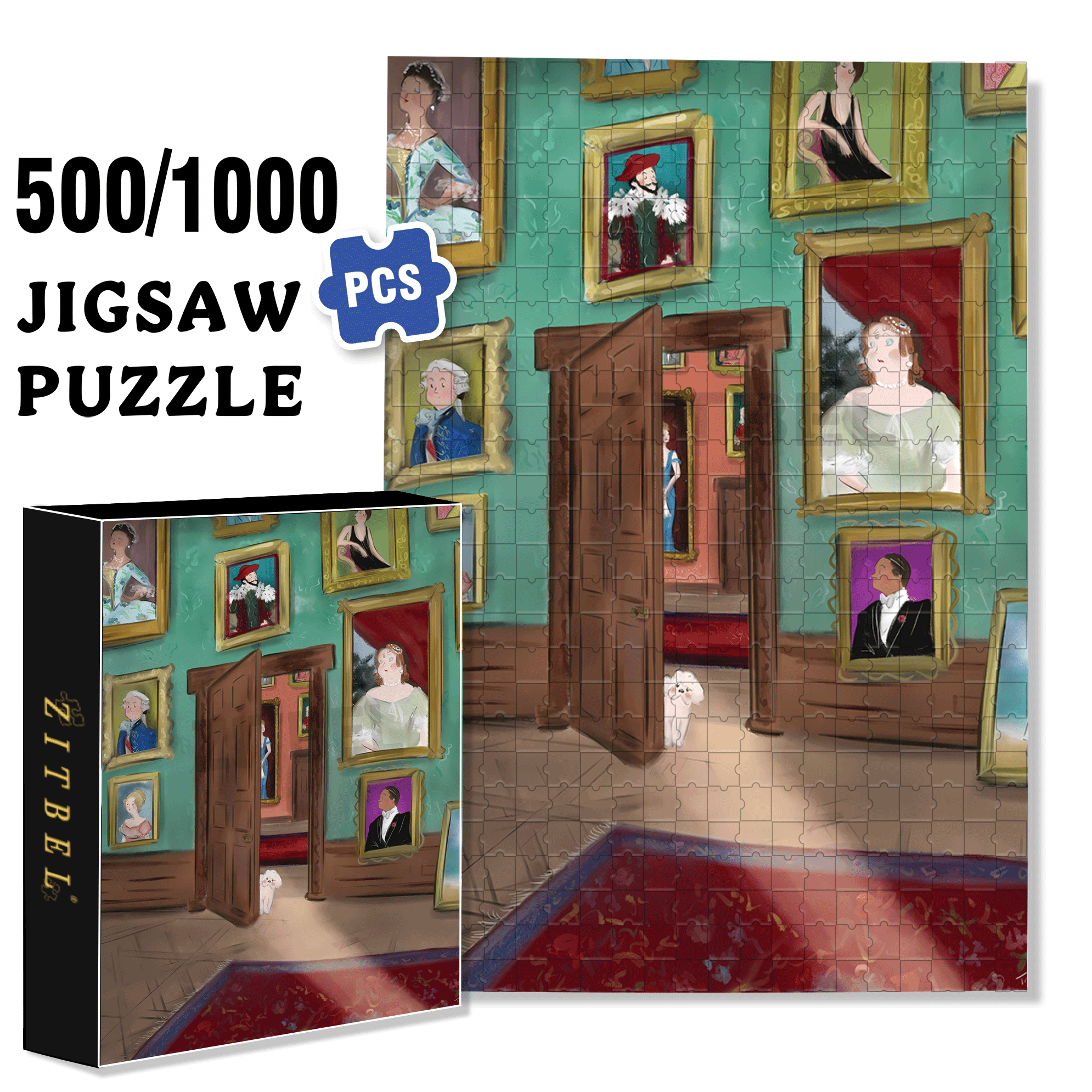 Reluctant Heir 500pcs/1000pcs Jigsaw Puzzle, Scratch-Resistant, Interactive Family Game & Brain-Boosting DIY Decor, Perfect for Halloween, Christmas & New Year Gifts, Family Puzzle Game