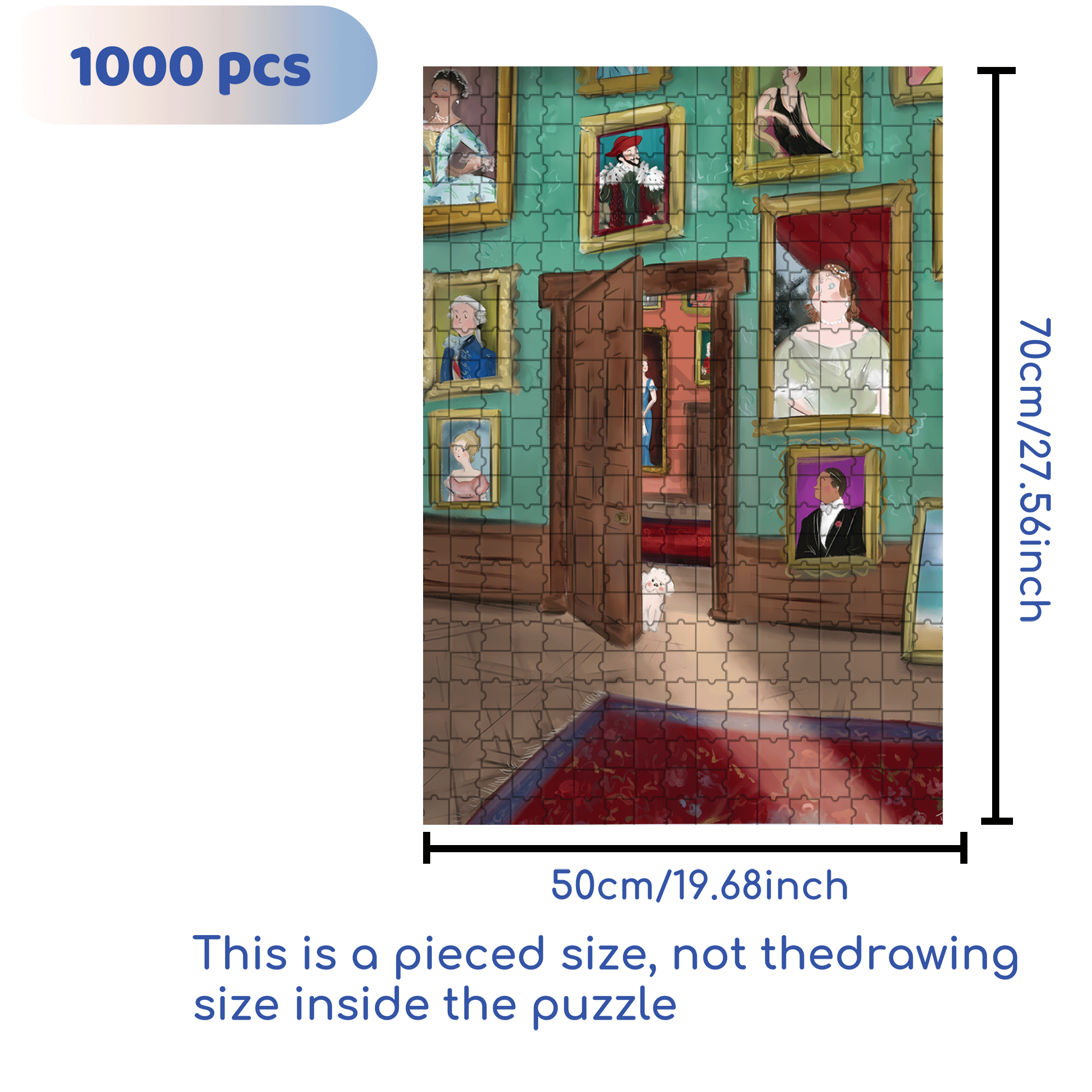 Reluctant Heir 500pcs/1000pcs Jigsaw Puzzle, Scratch-Resistant, Interactive Family Game & Brain-Boosting DIY Decor, Perfect for Halloween, Christmas & New Year Gifts, Family Puzzle Game