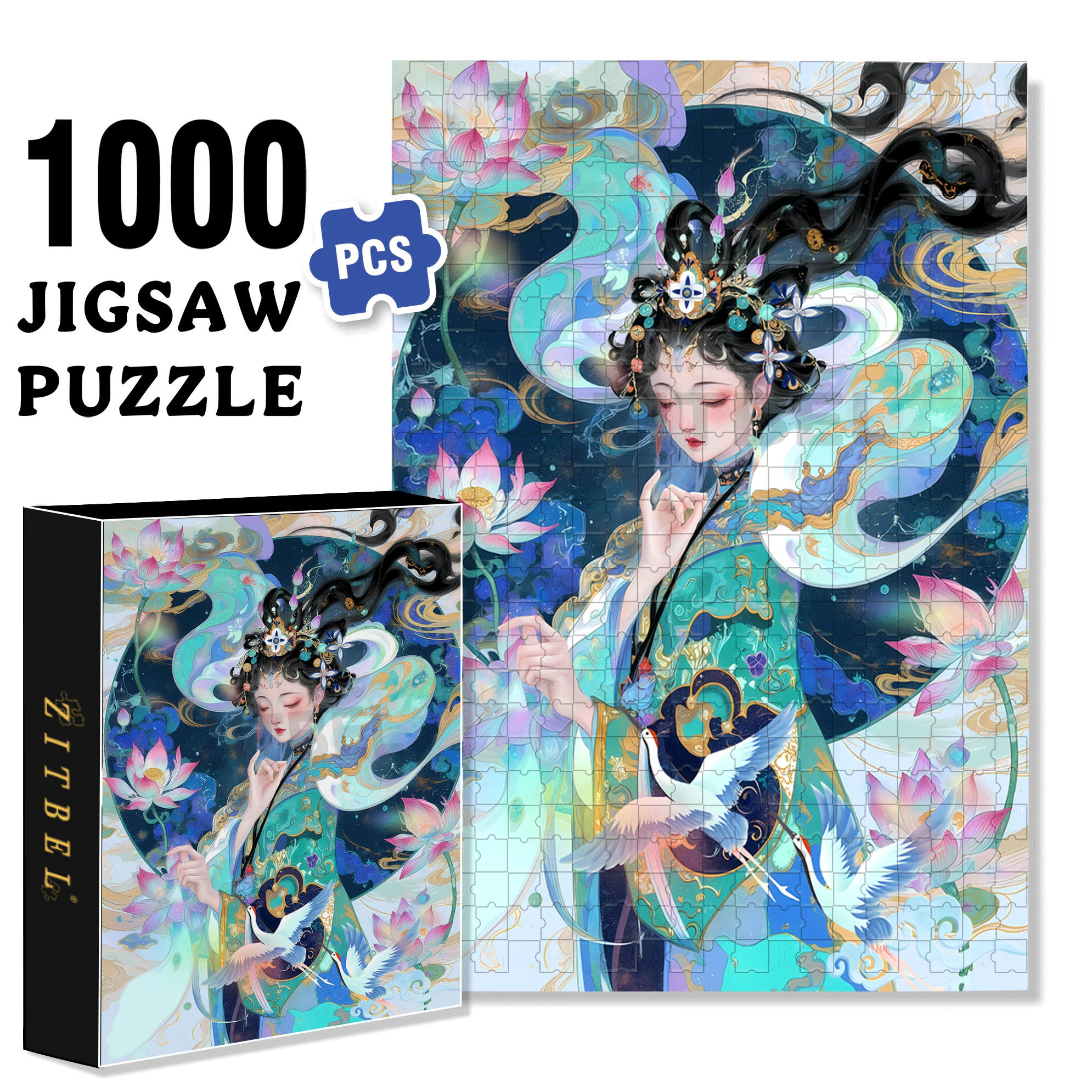 Rise To All Things 500pcs/1000pcs Jigsaw Puzzle, Scratch-Resistant, Interactive Family Game & Brain-Boosting DIY Decor, Perfect for Halloween, Christmas & New Year Gifts, Family Puzzle Game