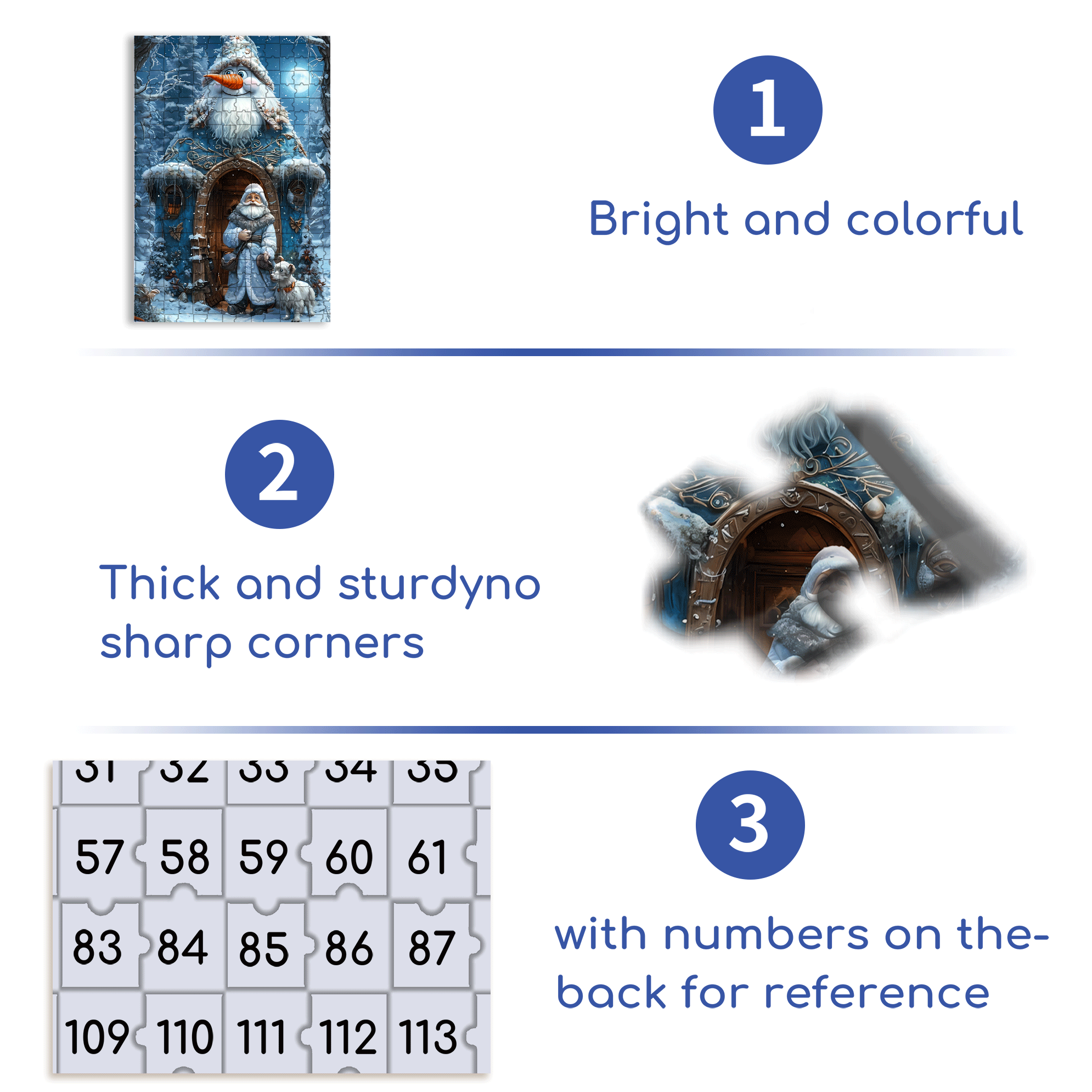 Santa Claus's House 500pcs/1000pcs Jigsaw Puzzle, Scratch-Resistant, Interactive Family Game & Brain-Boosting DIY Decor, Perfect for Halloween, Christmas & New Year Gifts, Family Puzzle Game