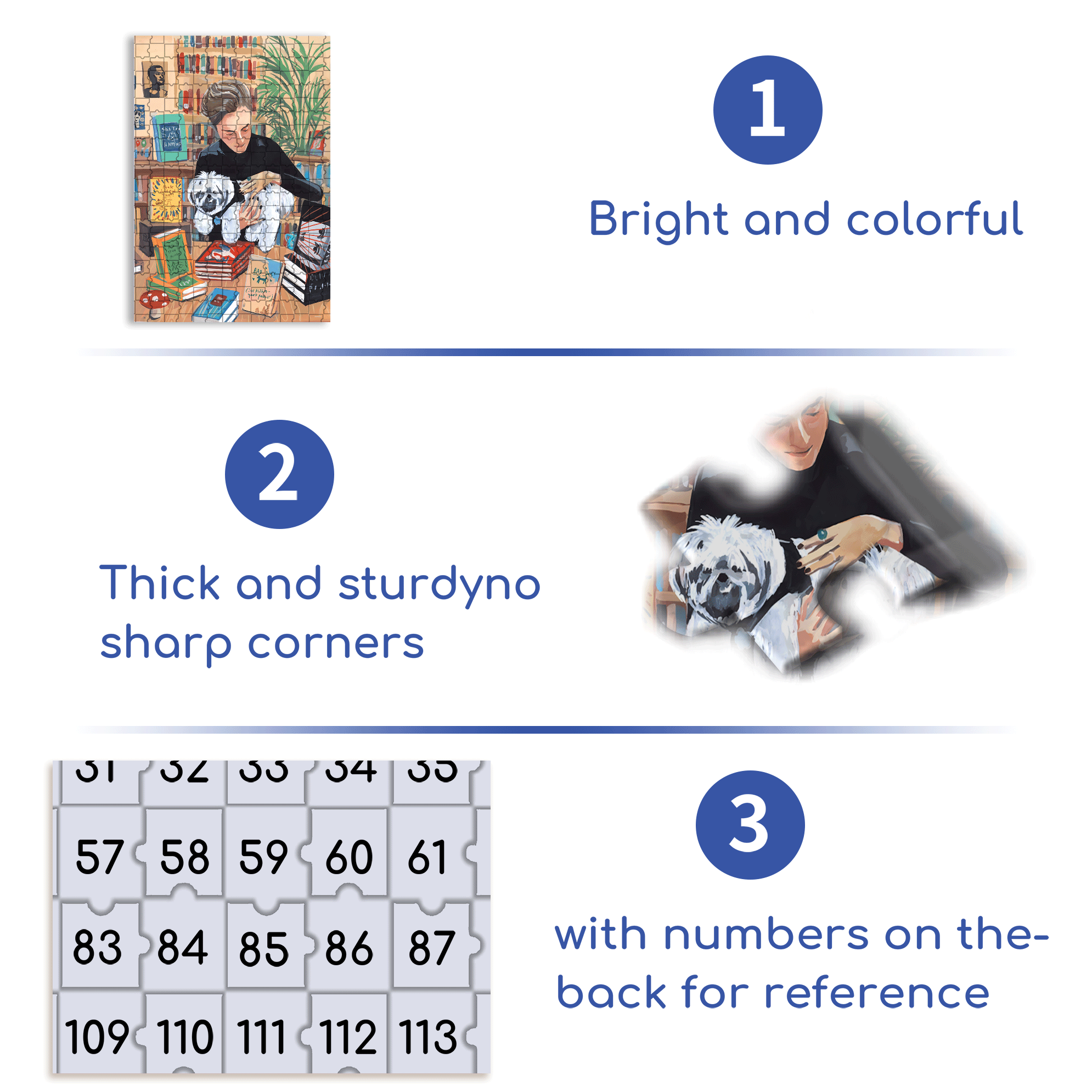 Shih Tzu Happens 500pcs/1000pcs Jigsaw Puzzle, Scratch-Resistant, Interactive Family Game & Brain-Boosting DIY Decor, Perfect for Halloween, Christmas & New Year Gifts, Family Puzzle Game