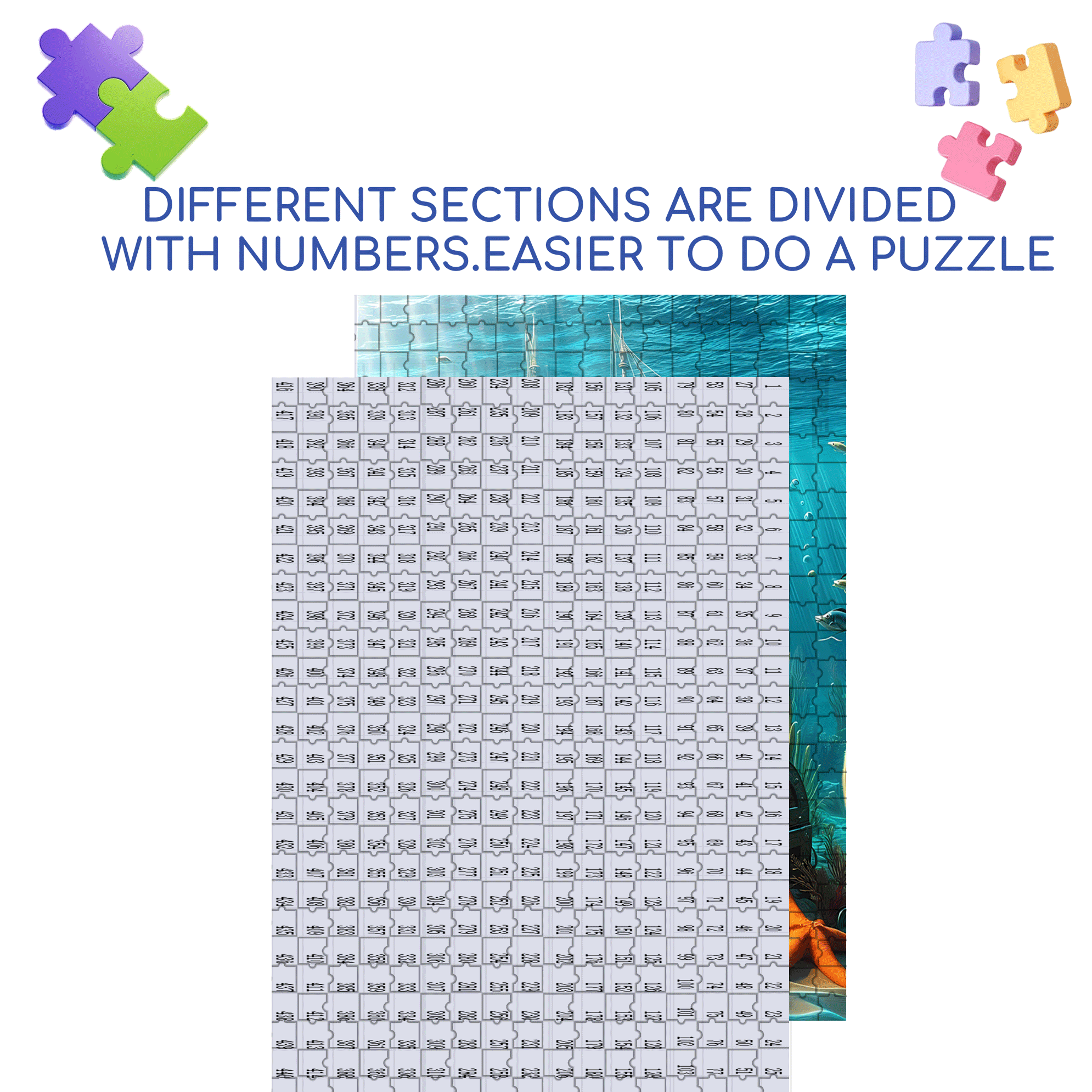 Sleeping Atlantic 500pcs/1000pcs Jigsaw Puzzle, Scratch-Resistant, Interactive Family Game & Brain-Boosting DIY Decor, Perfect for Halloween, Christmas & New Year Gifts, Family Puzzle Game