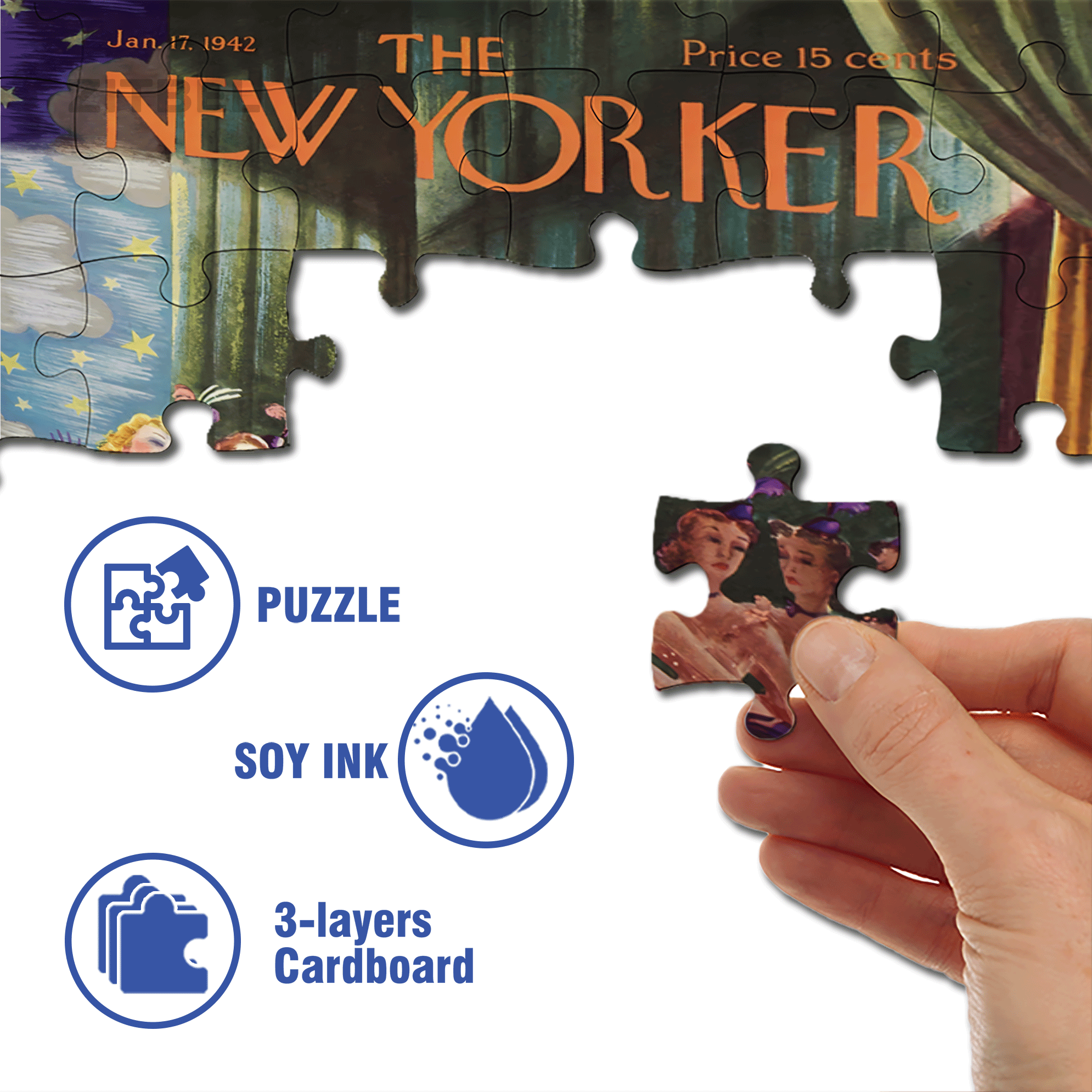 Spotlight Smiles 500pcs/1000pcs Jigsaw Puzzle, Scratch-Resistant, Interactive Family Game & Brain-Boosting DIY Decor, Perfect for Halloween, Christmas & New Year Gifts, Family Puzzle Game