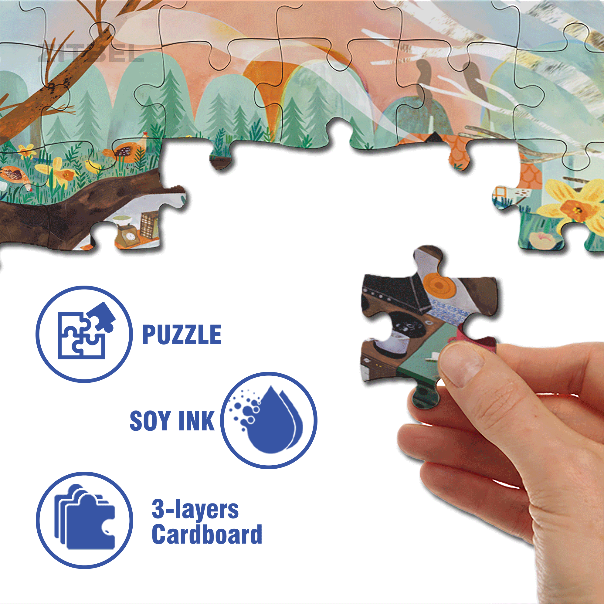 Spring Preparations 500pcs/1000pcs Jigsaw Puzzle, Scratch-Resistant, Interactive Family Game & Brain-Boosting DIY Decor, Perfect for Halloween, Christmas & New Year Gifts, Family Puzzle Game