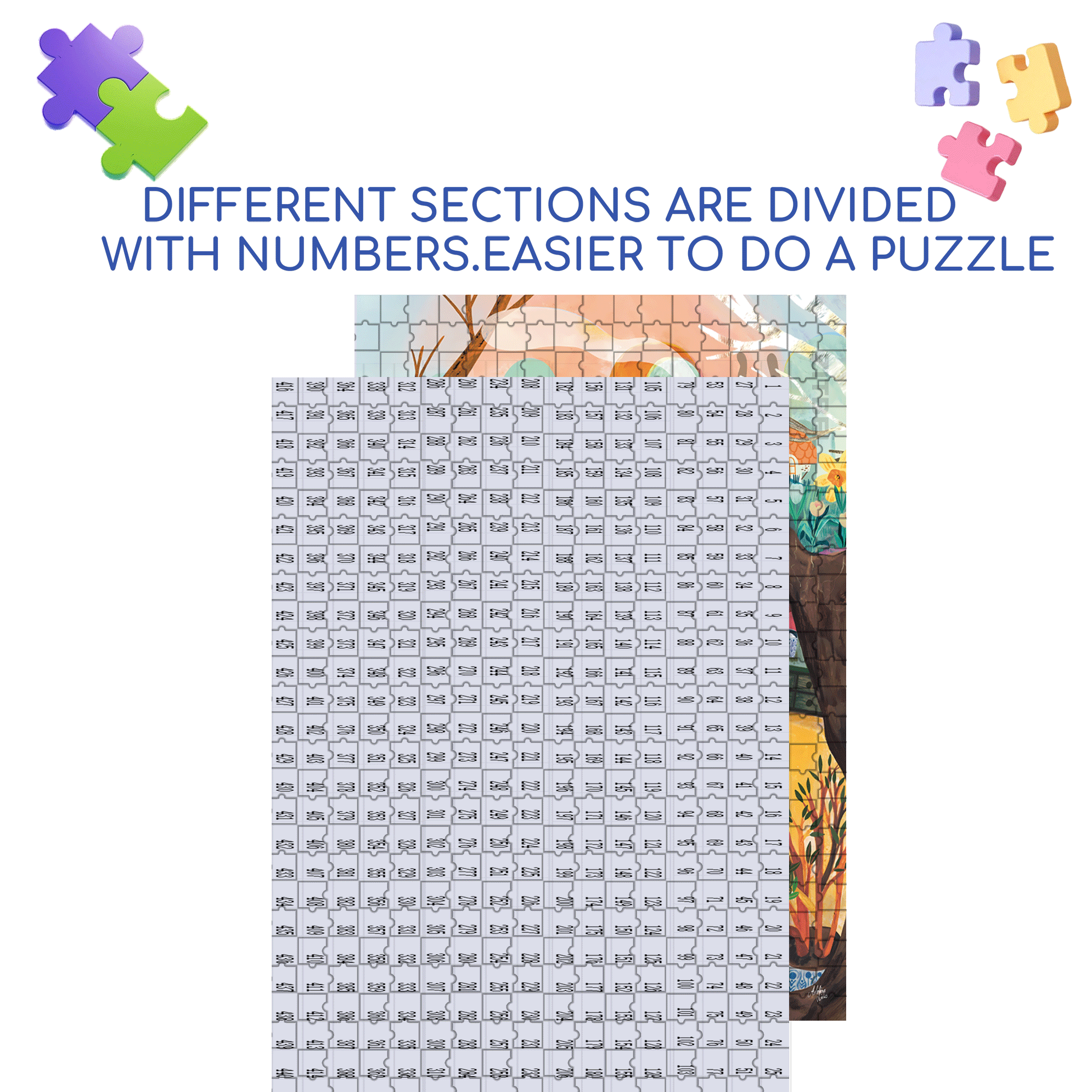 Spring Preparations 500pcs/1000pcs Jigsaw Puzzle, Scratch-Resistant, Interactive Family Game & Brain-Boosting DIY Decor, Perfect for Halloween, Christmas & New Year Gifts, Family Puzzle Game