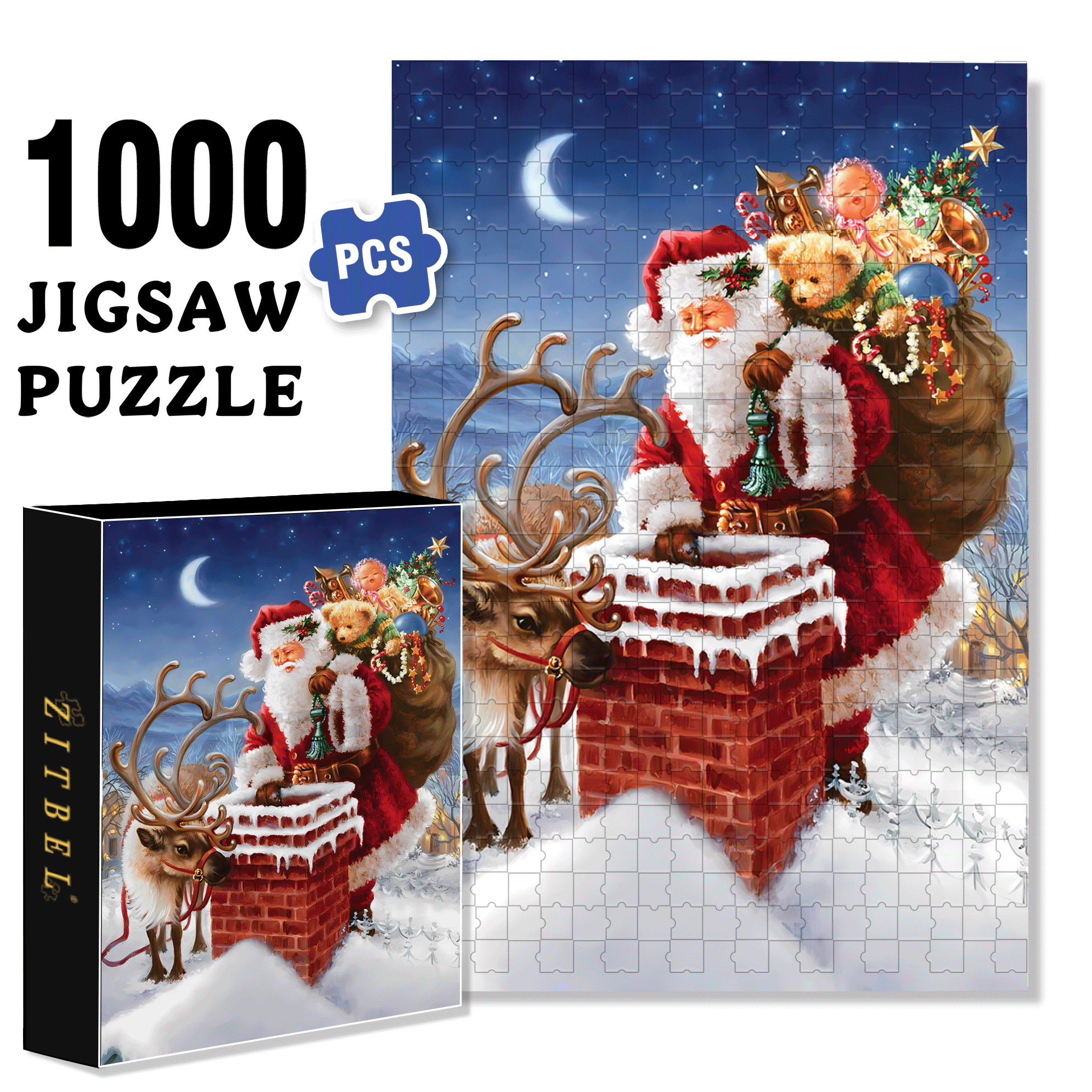Springbok 500pcs/1000pcs Jigsaw Puzzle, Scratch-Resistant, Interactive Family Game & Brain-Boosting DIY Decor, Perfect for Halloween, Christmas & New Year Gifts, Family Puzzle Game