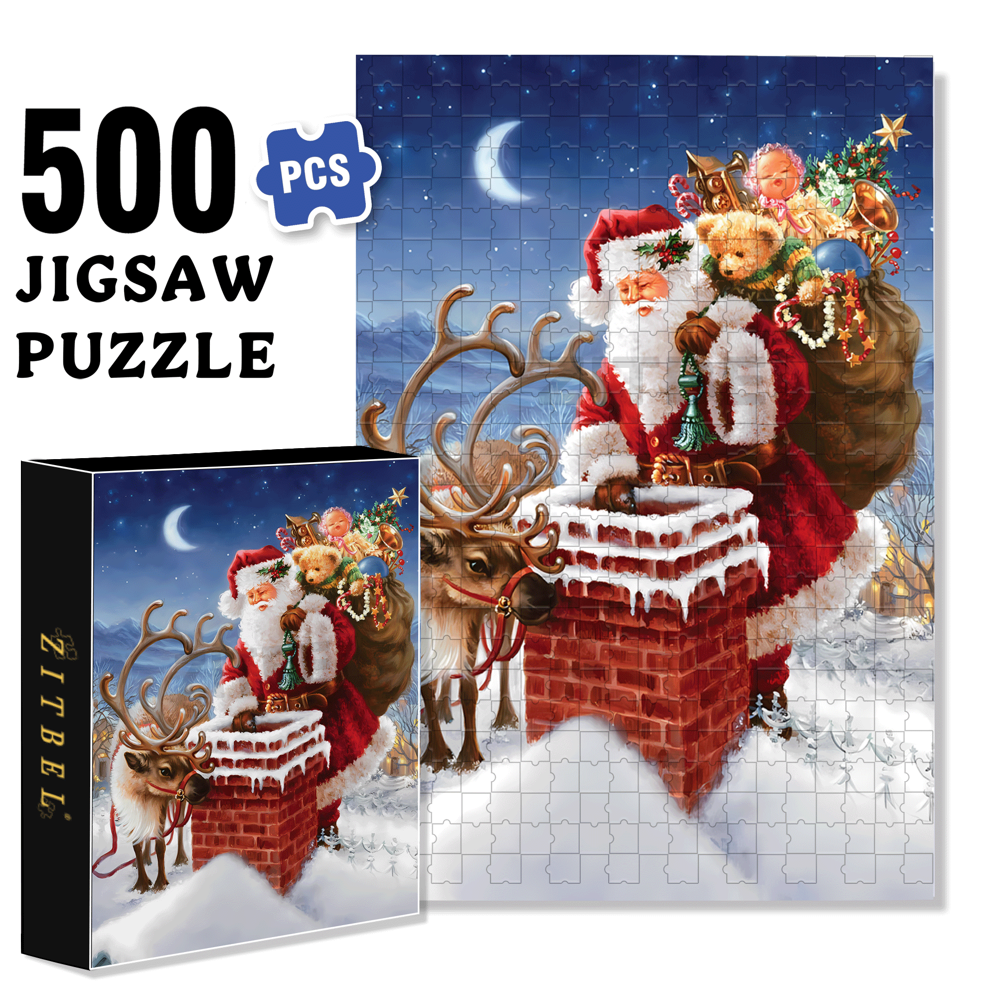 Springbok 500pcs/1000pcs Jigsaw Puzzle, Scratch-Resistant, Interactive Family Game & Brain-Boosting DIY Decor, Perfect for Halloween, Christmas & New Year Gifts, Family Puzzle Game