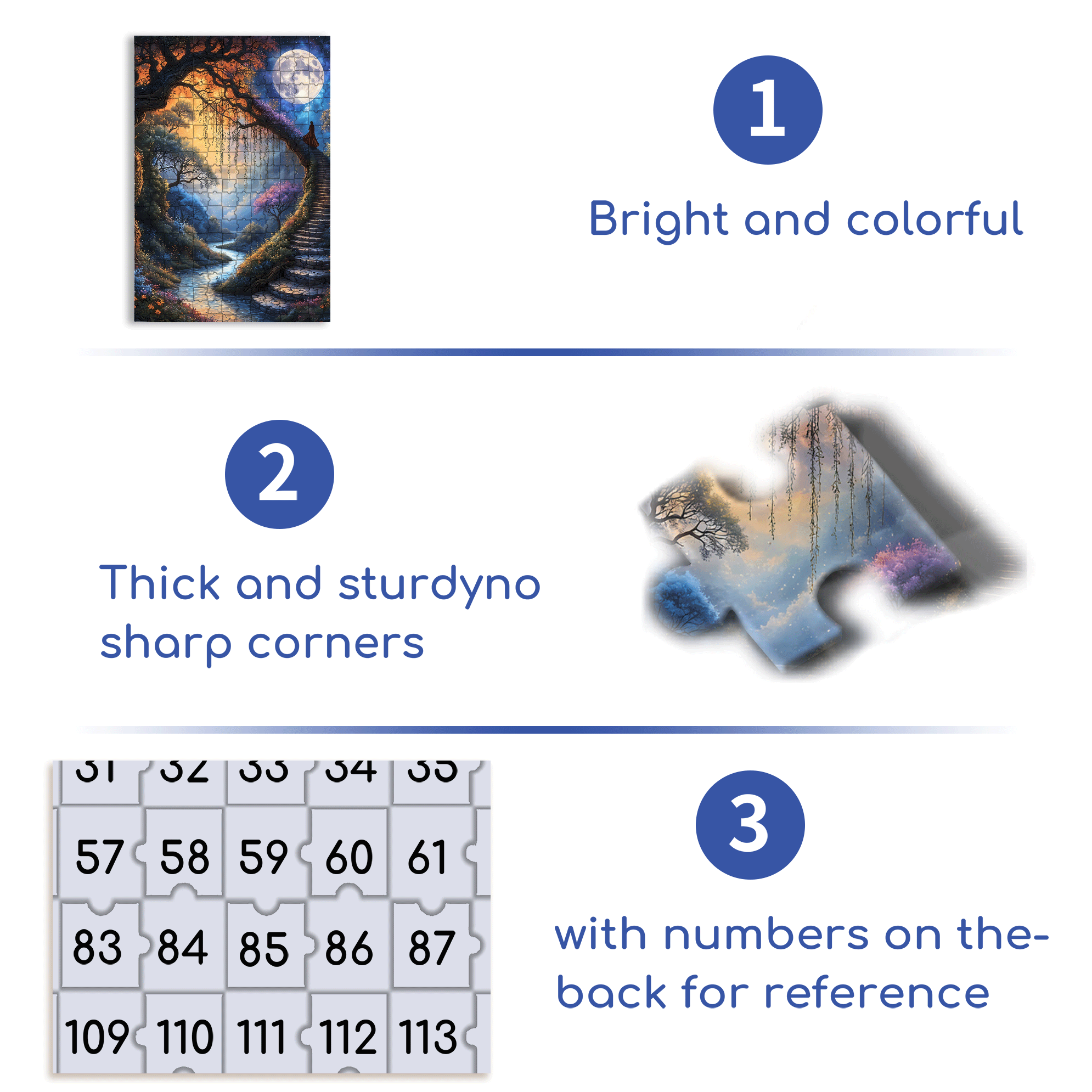 Stairway To The Moon 500pcs/1000pcs Jigsaw Puzzle, Scratch-Resistant, Interactive Family Game & Brain-Boosting DIY Decor, Perfect for Halloween, Christmas & New Year Gifts, Family Puzzle Game