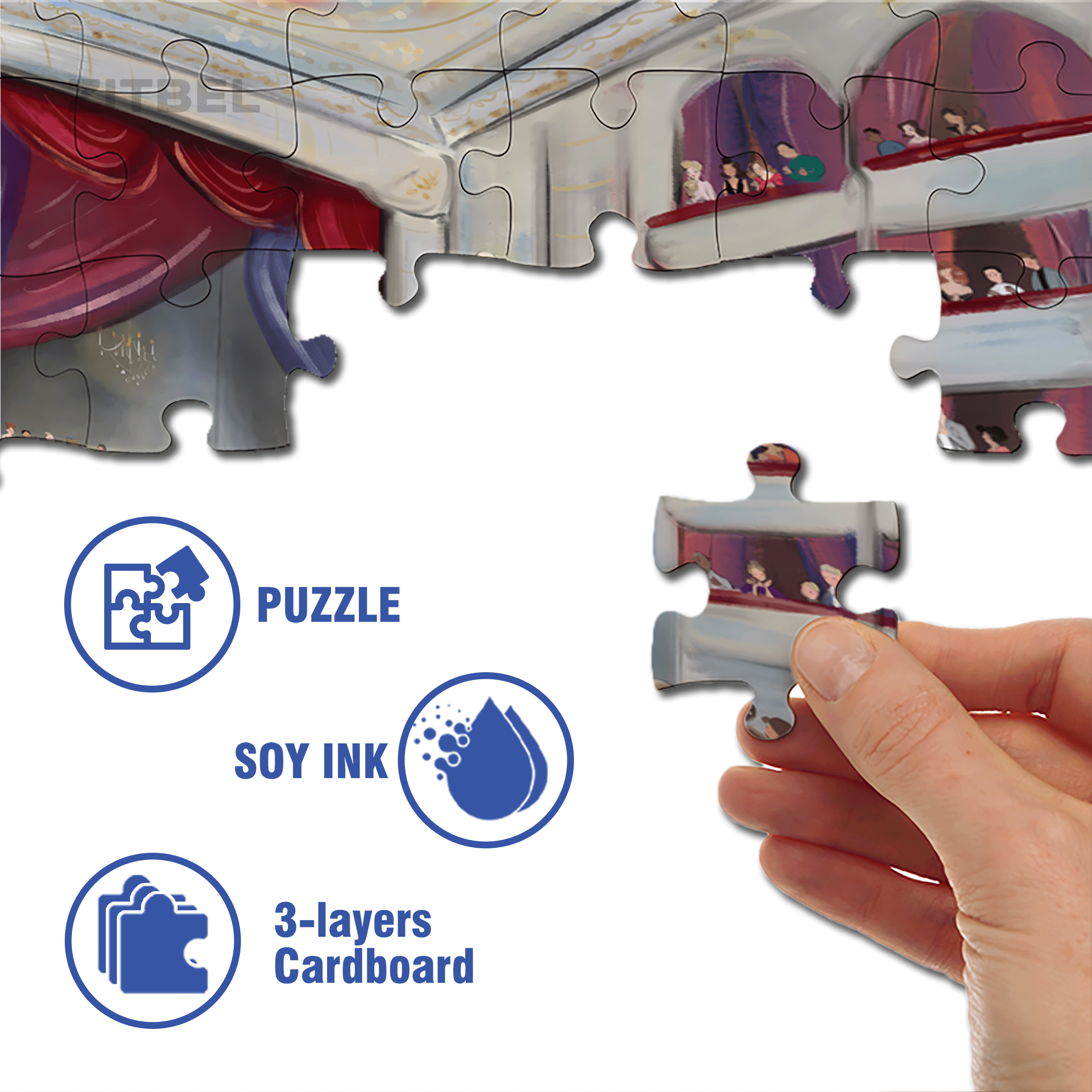 Standing Ovation 500pcs/1000pcs Jigsaw Puzzle, Scratch-Resistant, Interactive Family Game & Brain-Boosting DIY Decor, Perfect for Halloween, Christmas & New Year Gifts, Family Puzzle Game