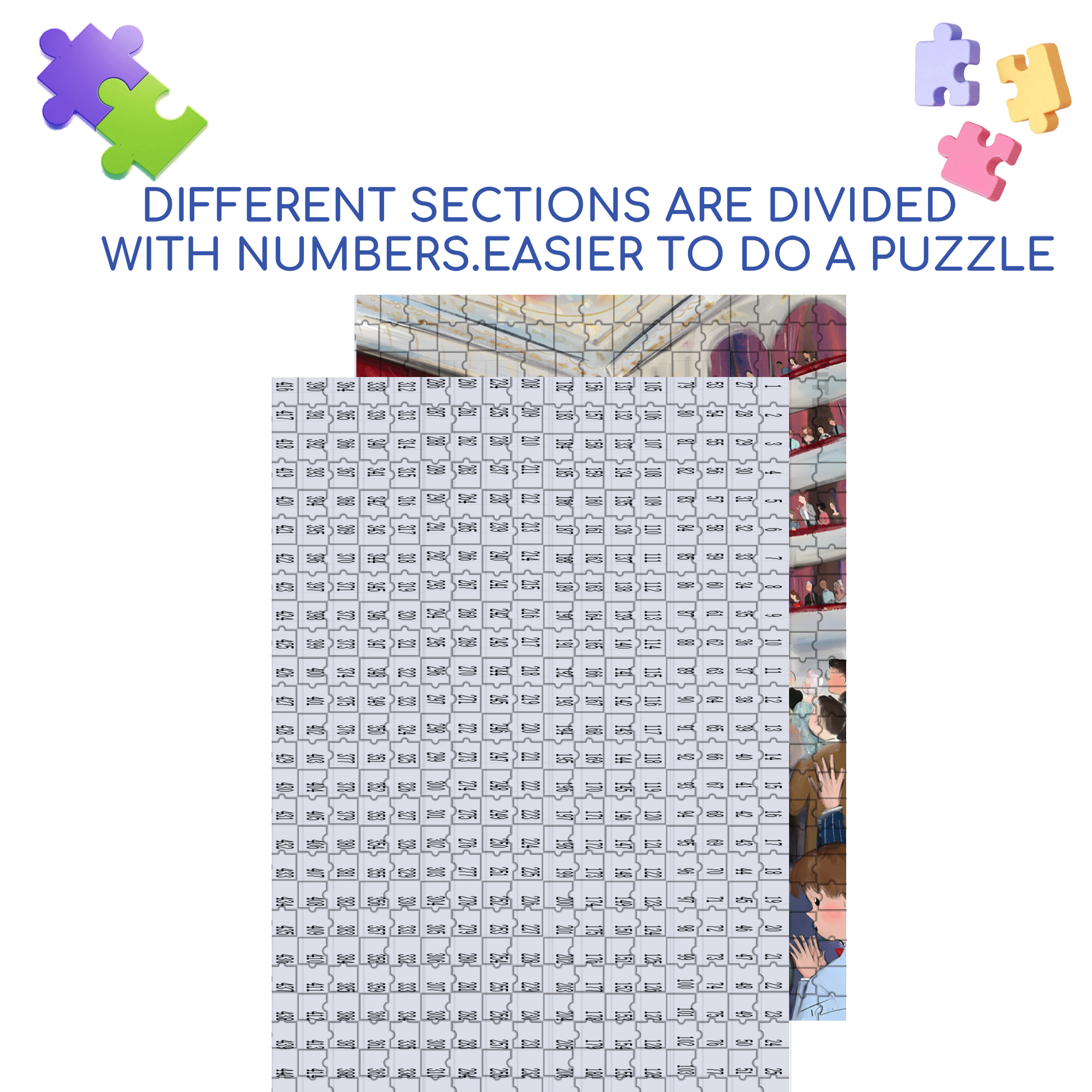 Standing Ovation 500pcs/1000pcs Jigsaw Puzzle, Scratch-Resistant, Interactive Family Game & Brain-Boosting DIY Decor, Perfect for Halloween, Christmas & New Year Gifts, Family Puzzle Game